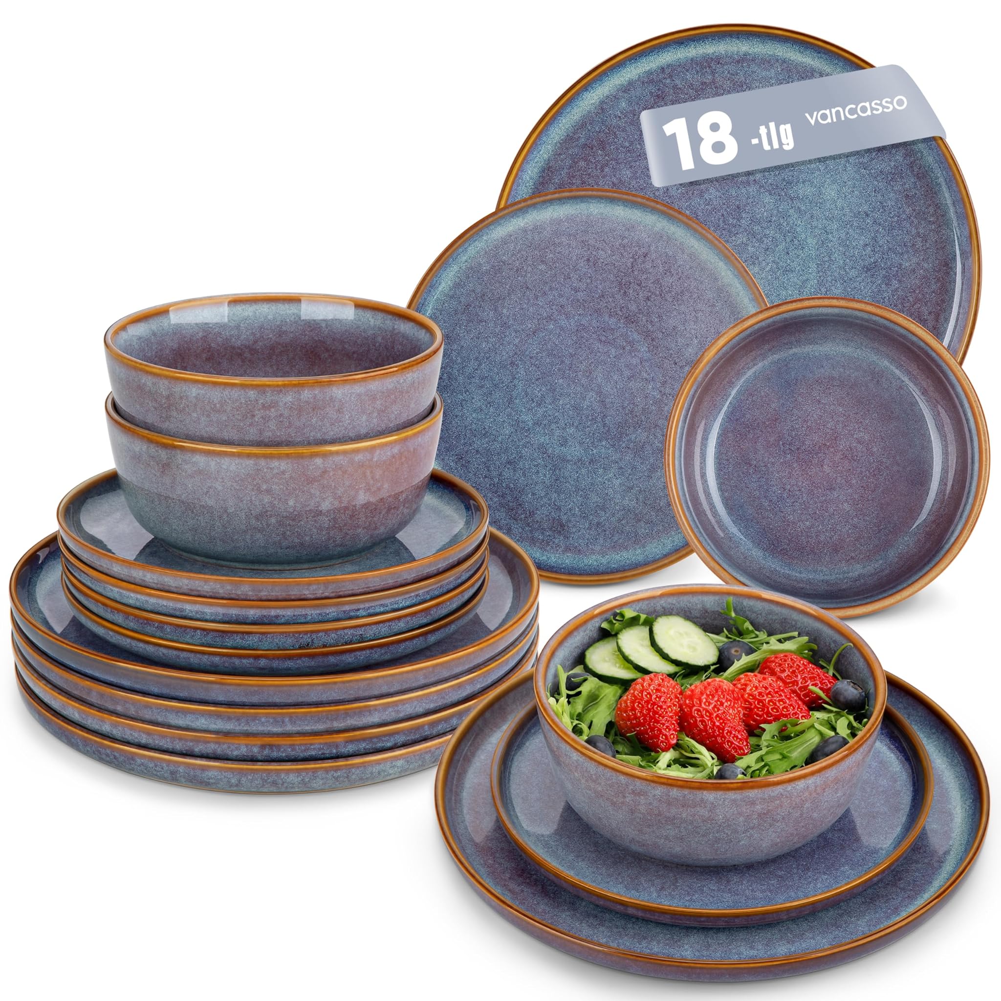 Vancasso PLAYA Servizio Piatti 6 Persone 18 Pezzi