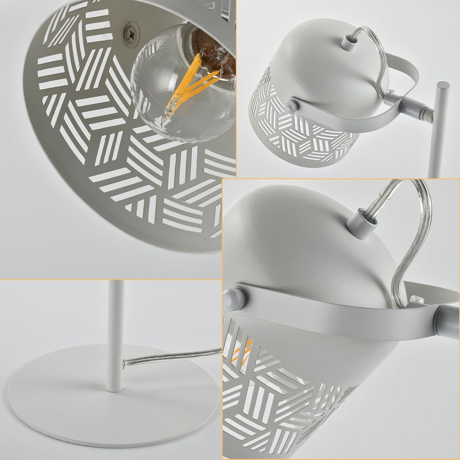 LQWELL Lampada da Tavolo LED Stile Palazzo Retrò - immagine 4