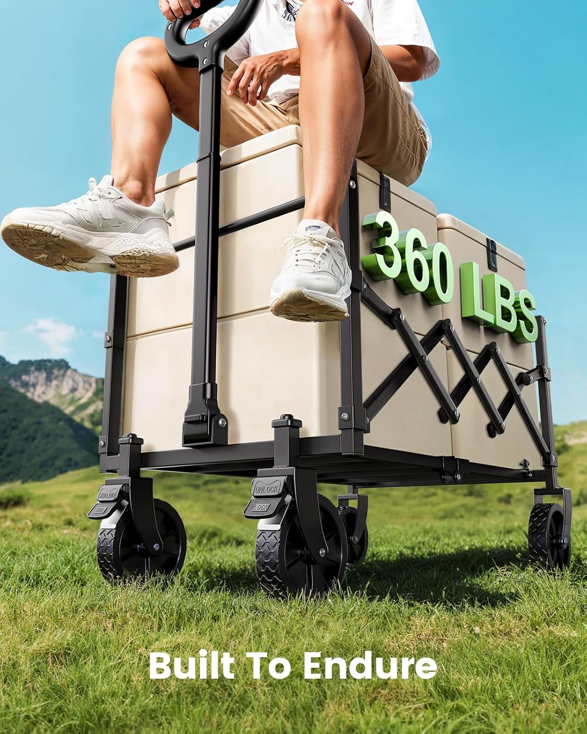 Amada Homefurnishing Carrello Pieghevole 90L - immagine 2