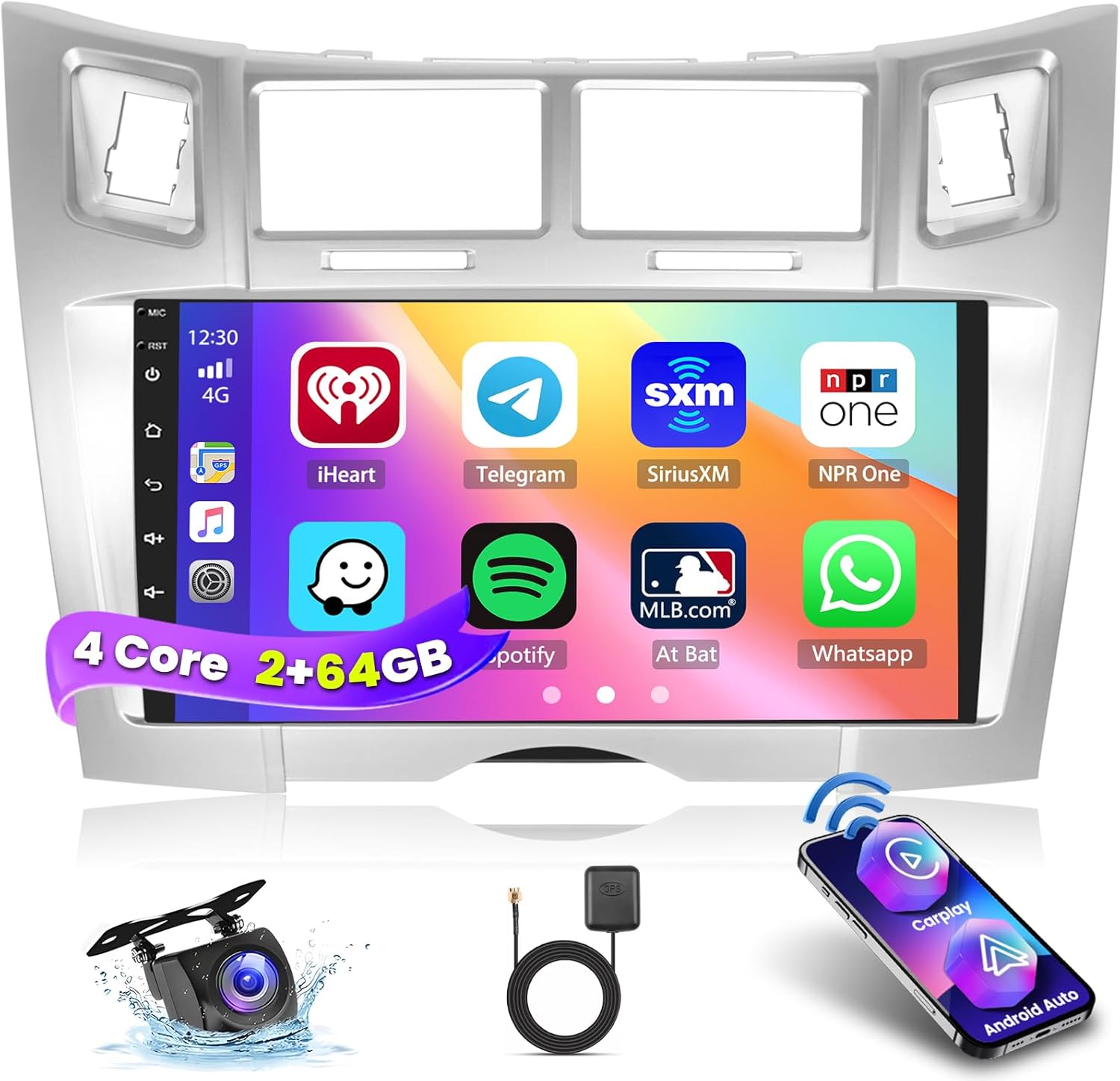 Inefala Autoradio Android 13 per Toyota Yaris 2005-2011 - immagine 1