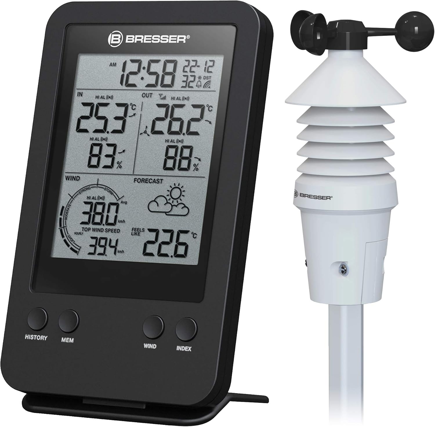 Bresser Anemometro Professionale 3 in 1