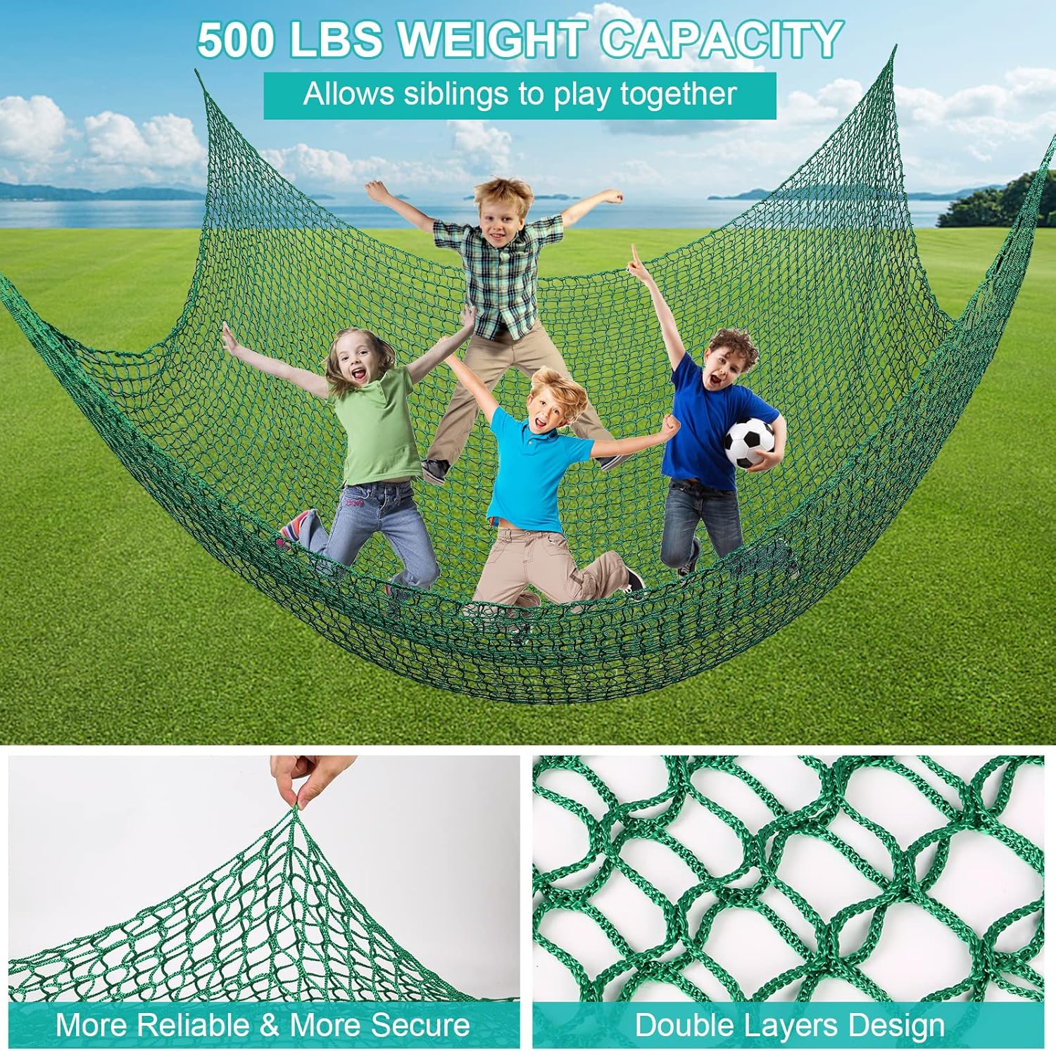 Rete da Arrampicata Doppio Strato per Parco Giochi - immagine 4