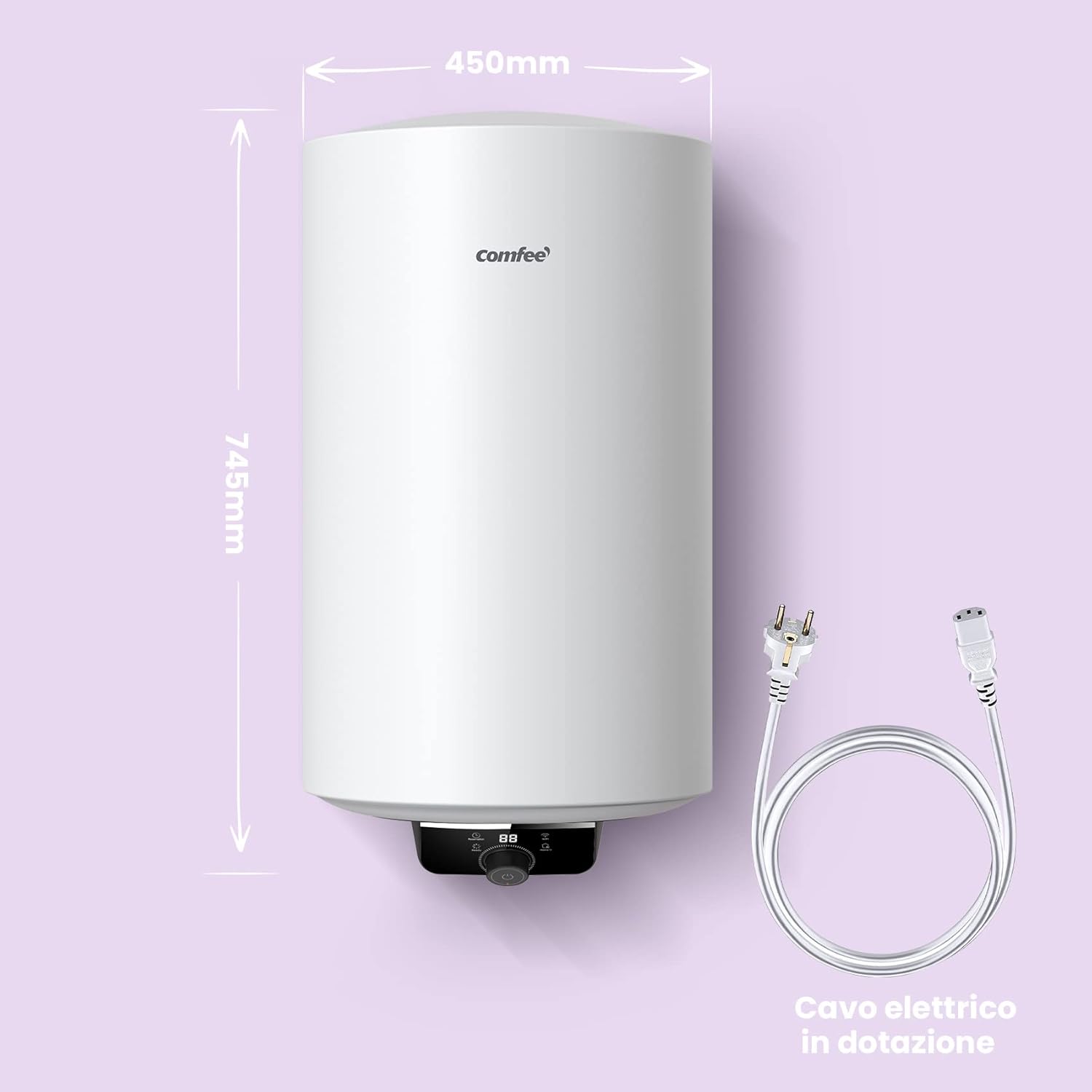 Comfee' D80-15EFG Scaldabagno Elettrico Murale 80L - immagine 7