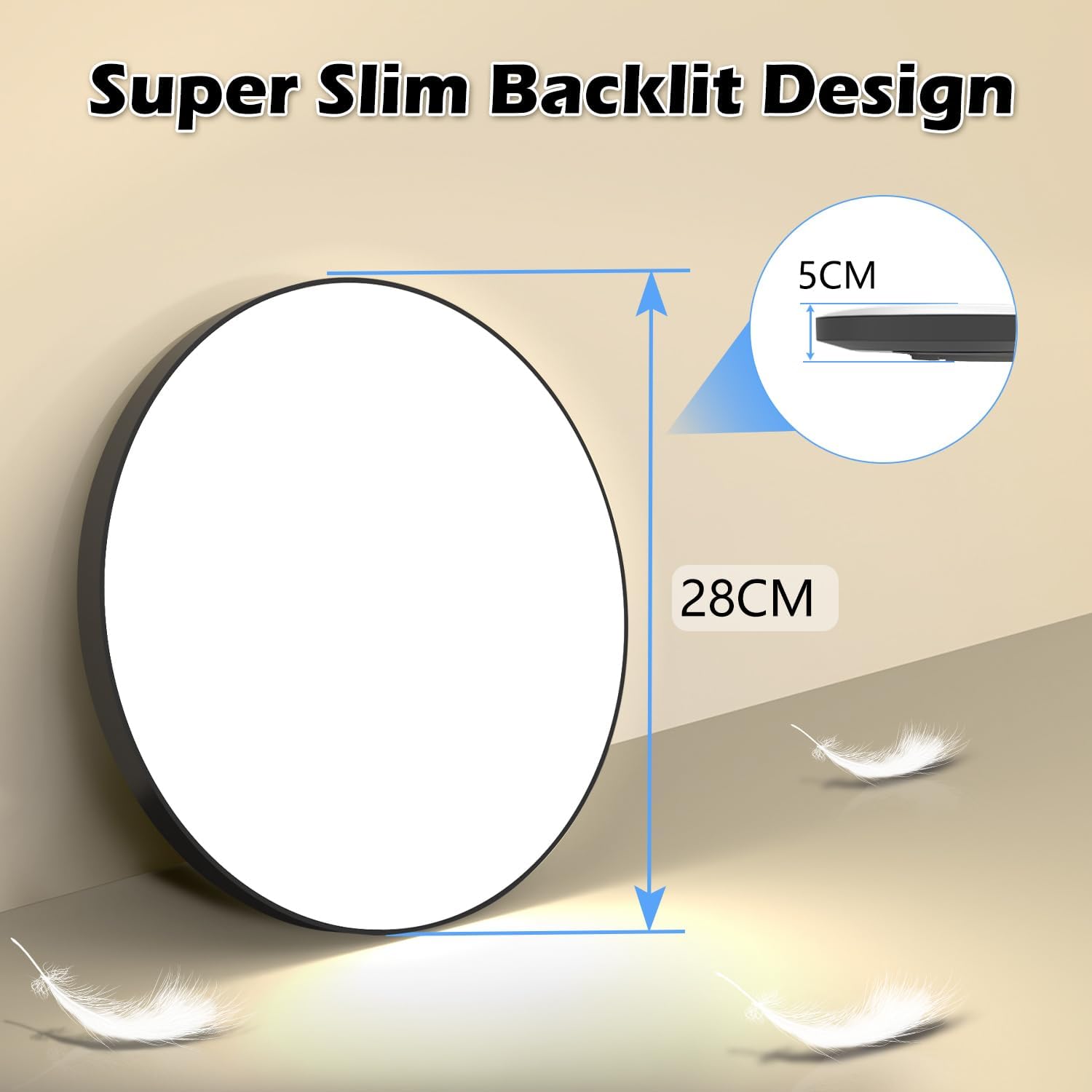 Plafoniera LED Soffitto 24W Rotonda Ø28CM - immagine 3