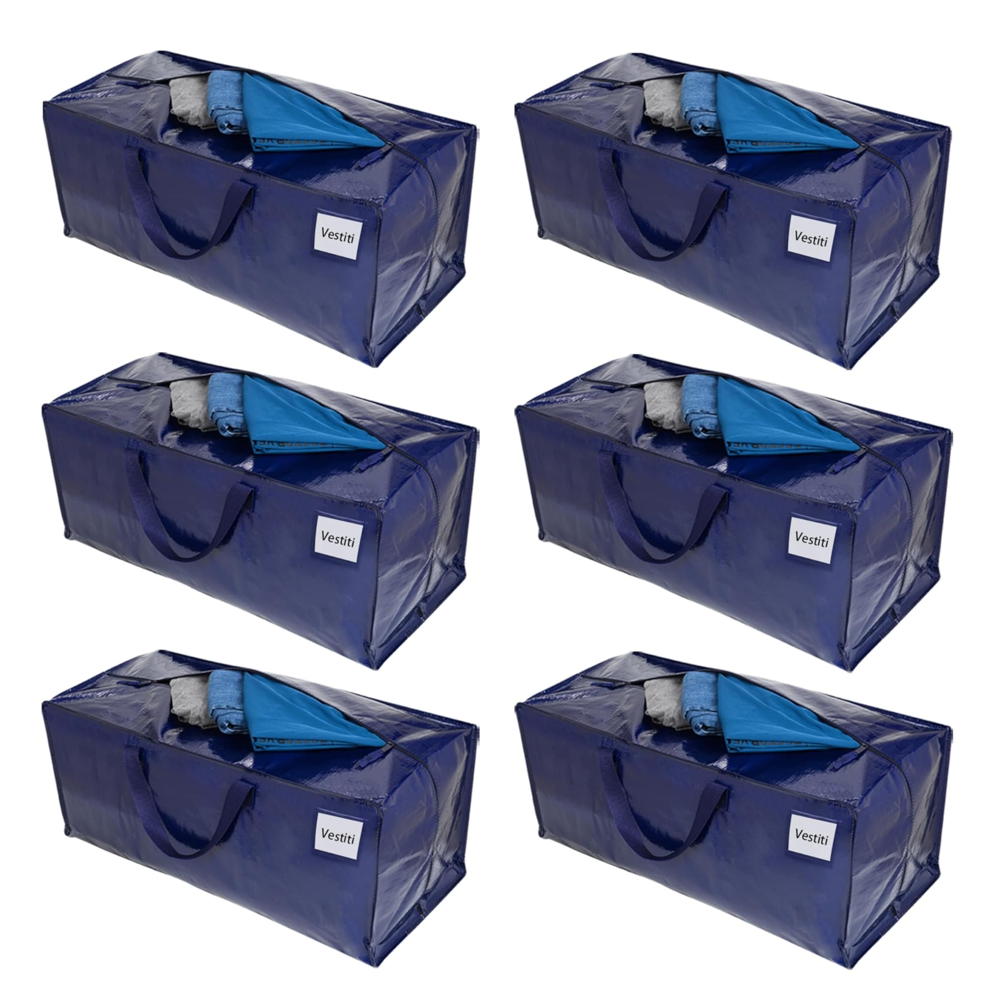 Veno Set 6 Borse Trasloco Extra Large, Blu