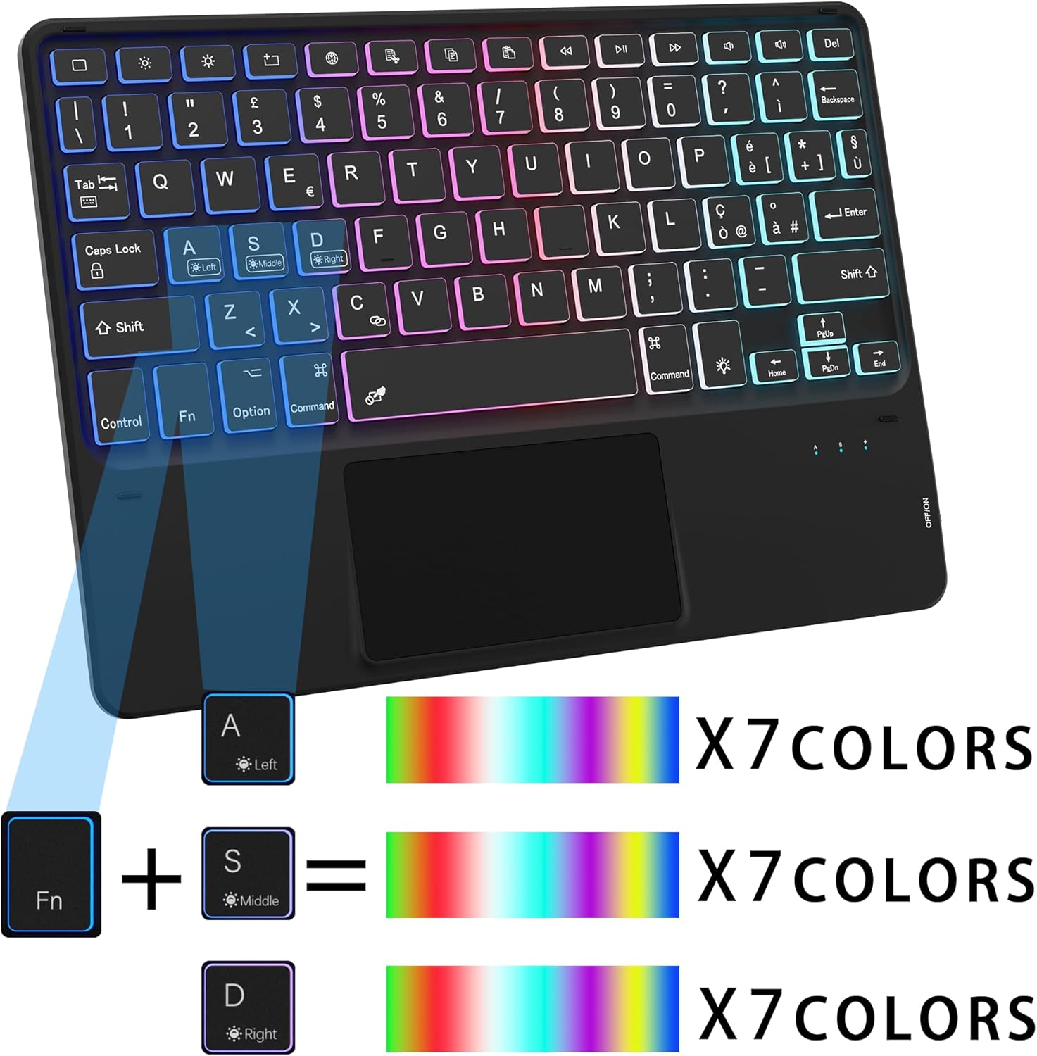 Custodia con Tastiera per iPad 10.9 (10ª Gen) / 11 (11ª Gen) - immagine 3