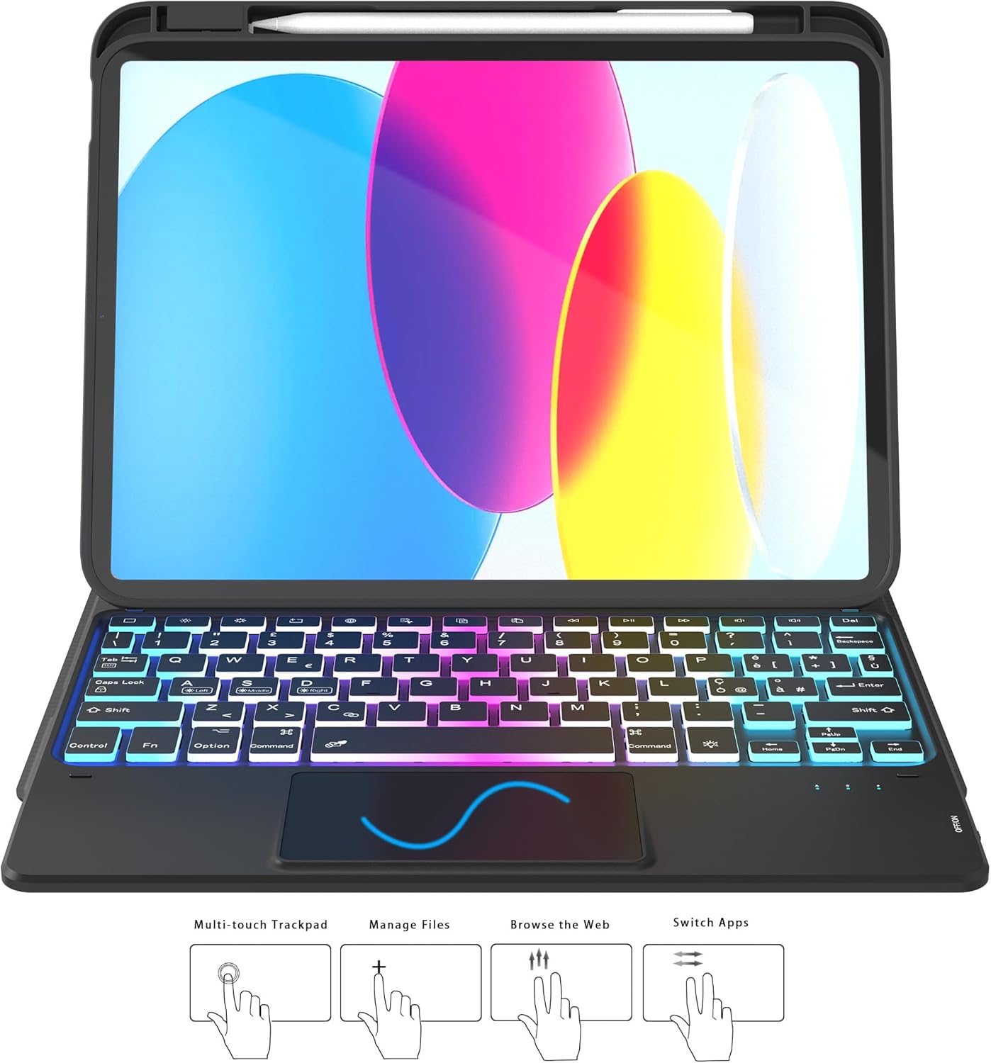 Custodia con Tastiera per iPad 10.9 (10ª Gen) / 11 (11ª Gen) - immagine 4