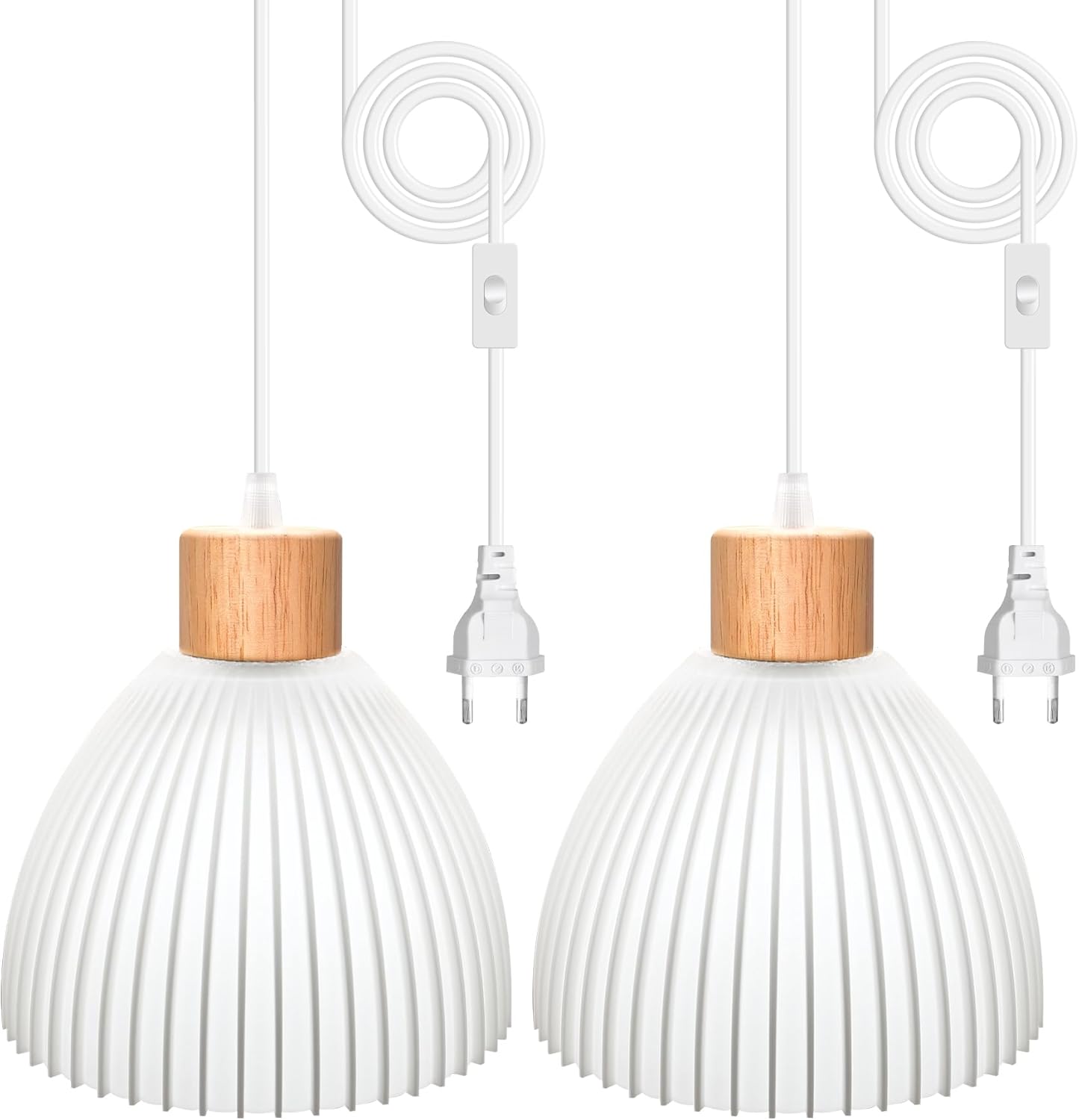 Kit Lampada a Sospensione in Metallo Vintage, 2 Pezzi - immagine 1