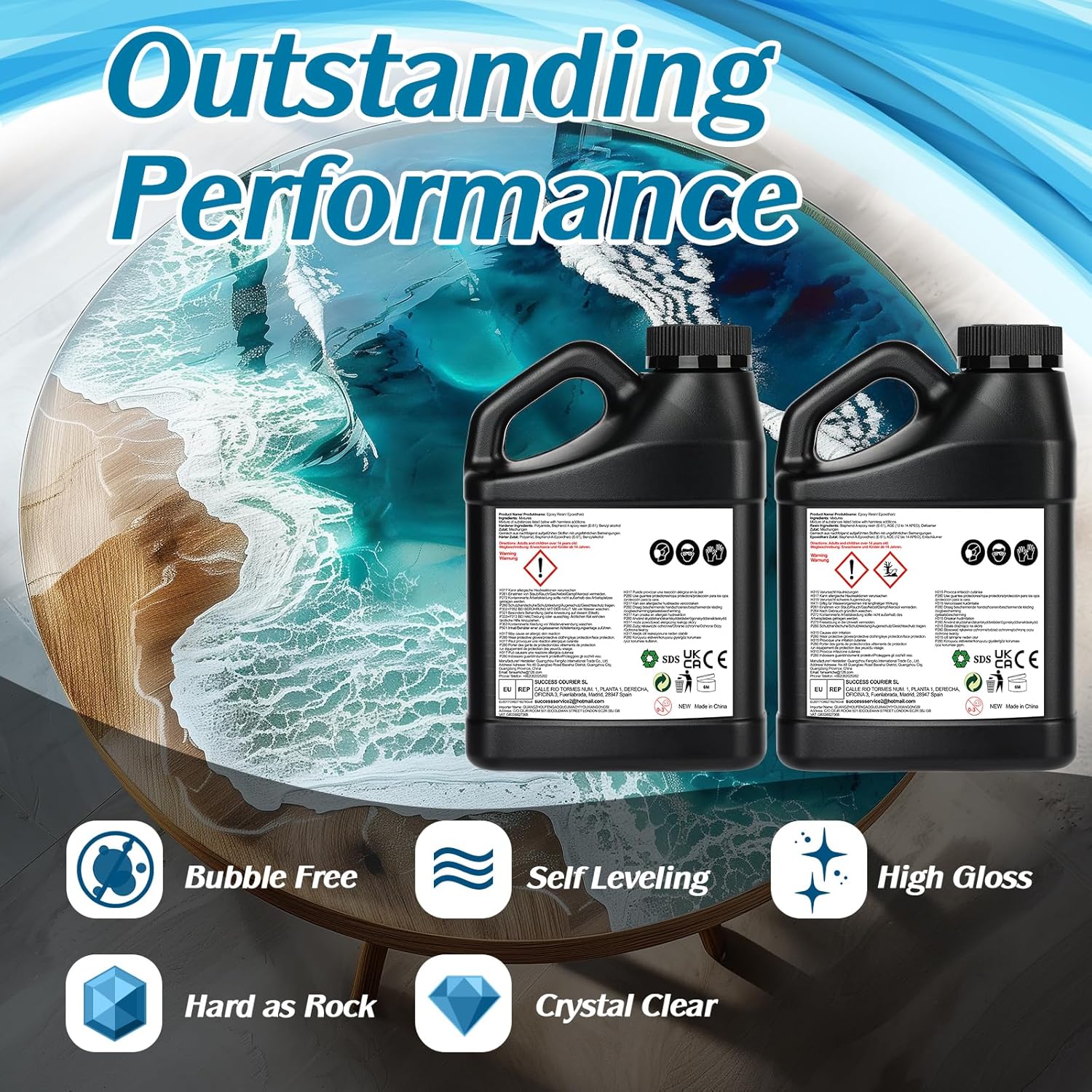 Fansarriche Resina Epossidica Trasparente 64oz (1892ml) - immagine 3