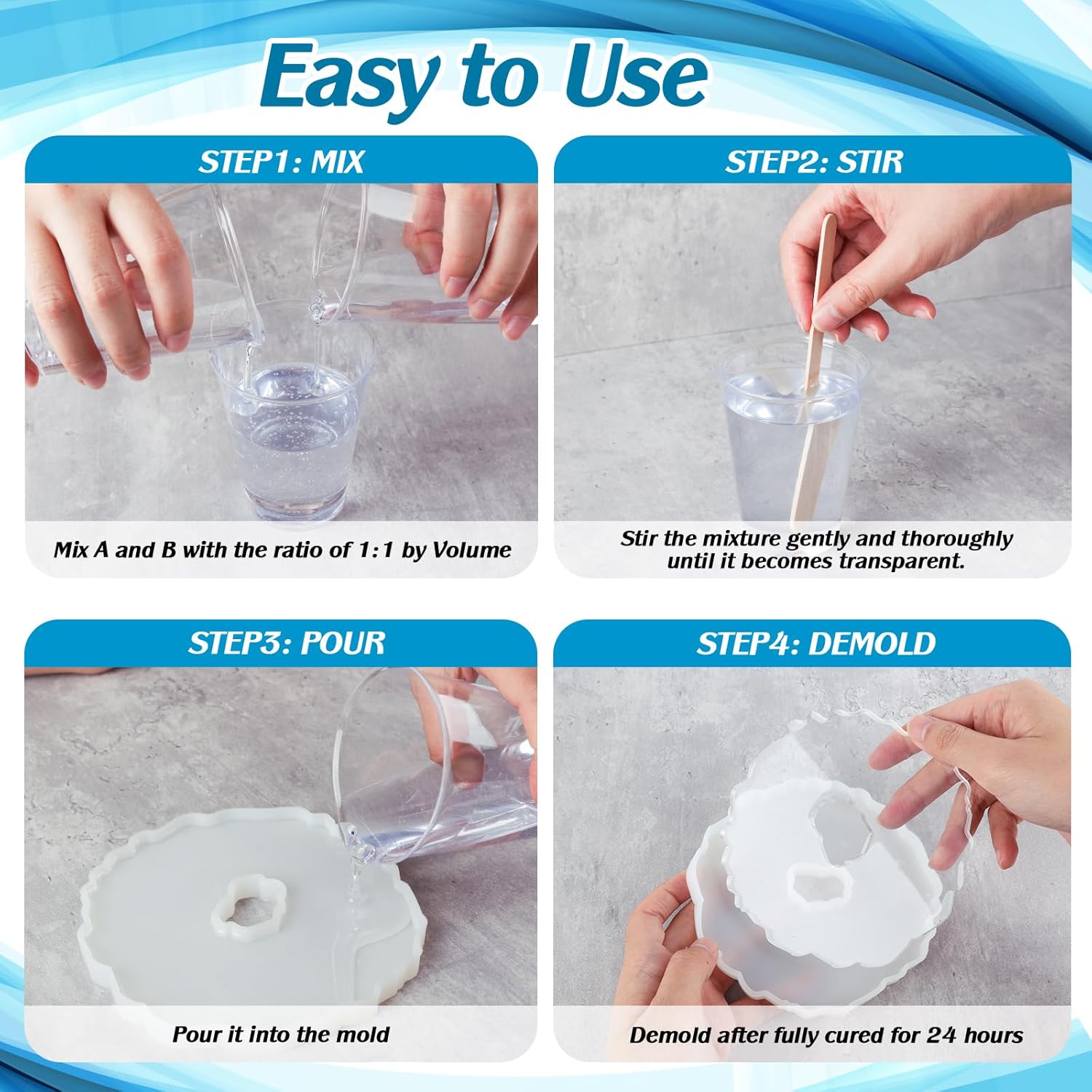 Fansarriche Resina Epossidica Trasparente 64oz (1892ml) - immagine 5