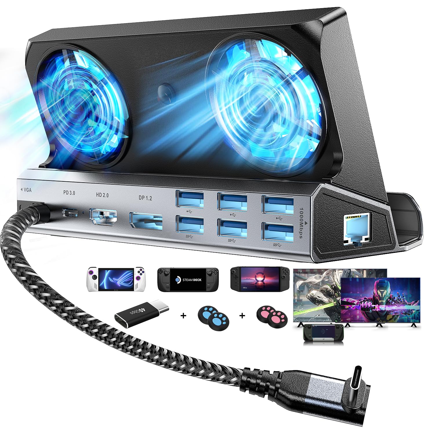 Yce Freve Docking Station 14 in 1 per Steam Deck