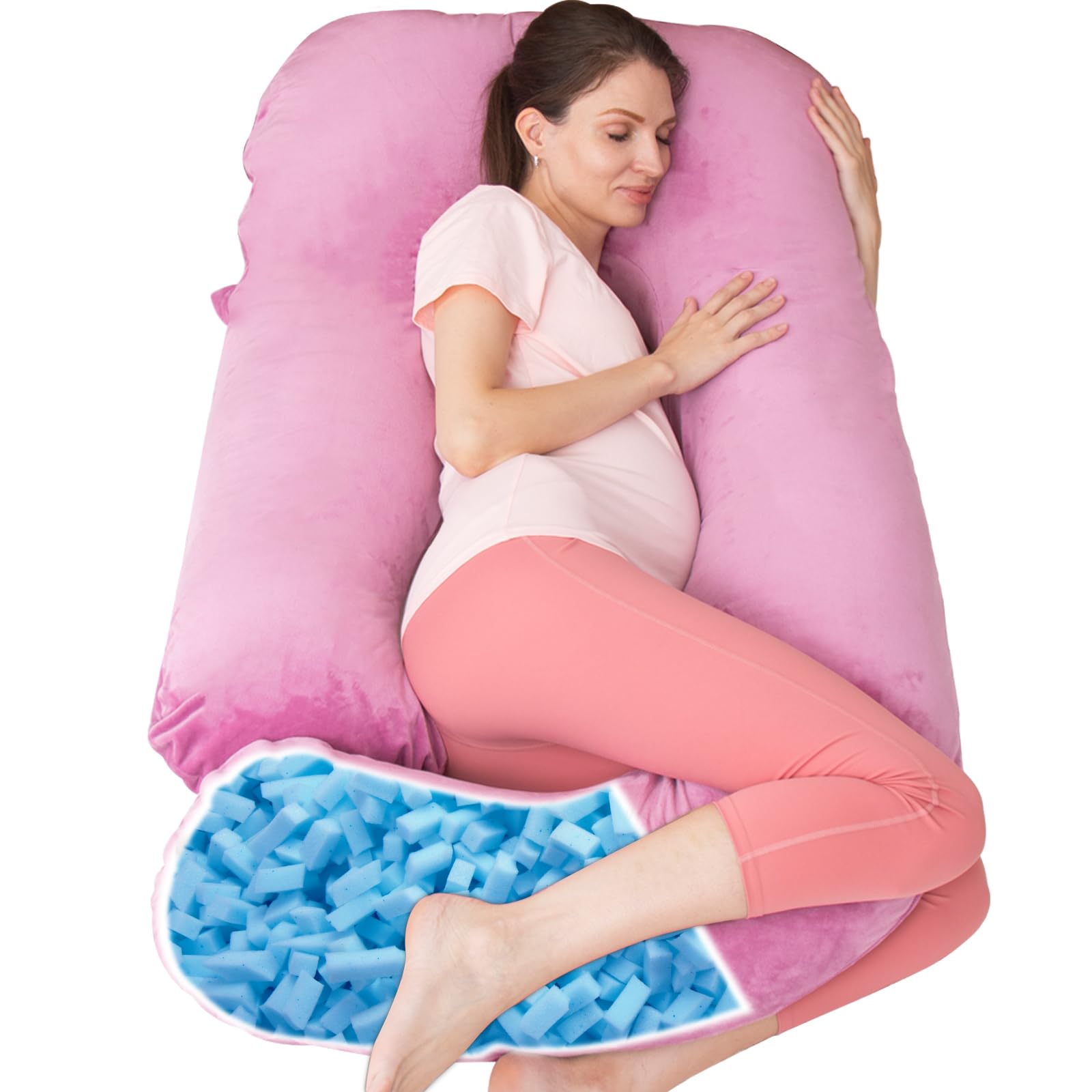 Cuscino Gravidanza a U in Memory Foam 140cm