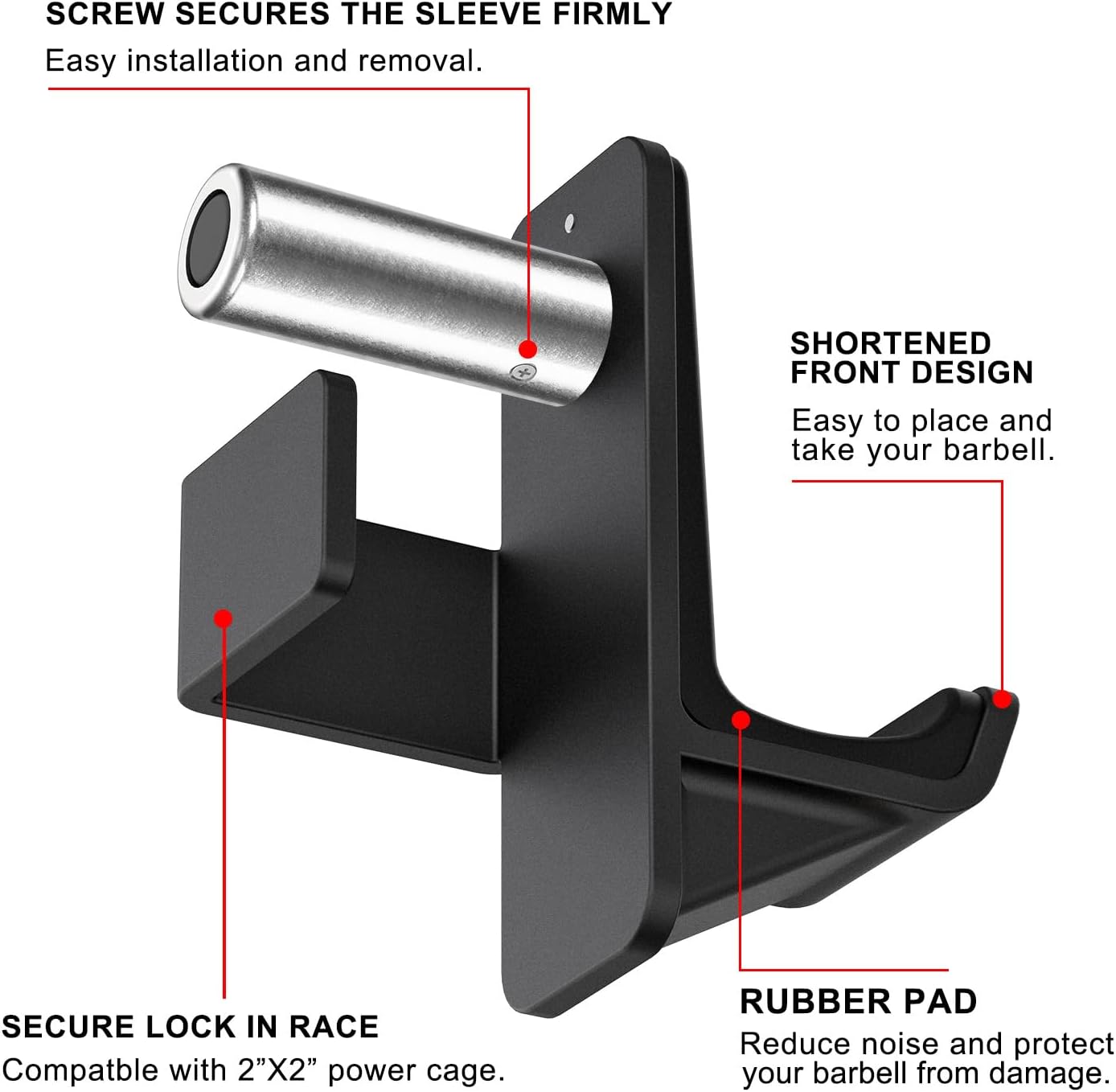 Kipika Bracci di Sicurezza e Ganci a J per Power Rack - immagine 2