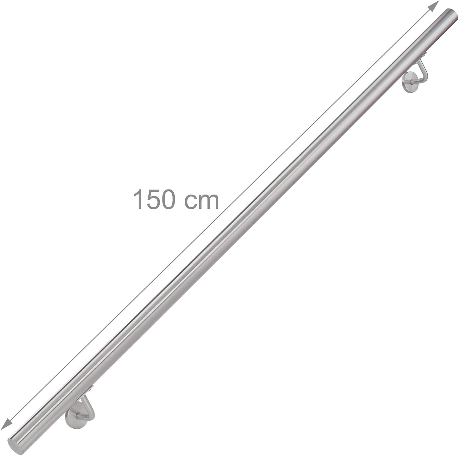 Relaxdays Corrimano in Acciaio 201 Lunghezza 150cm, Argento - immagine 3