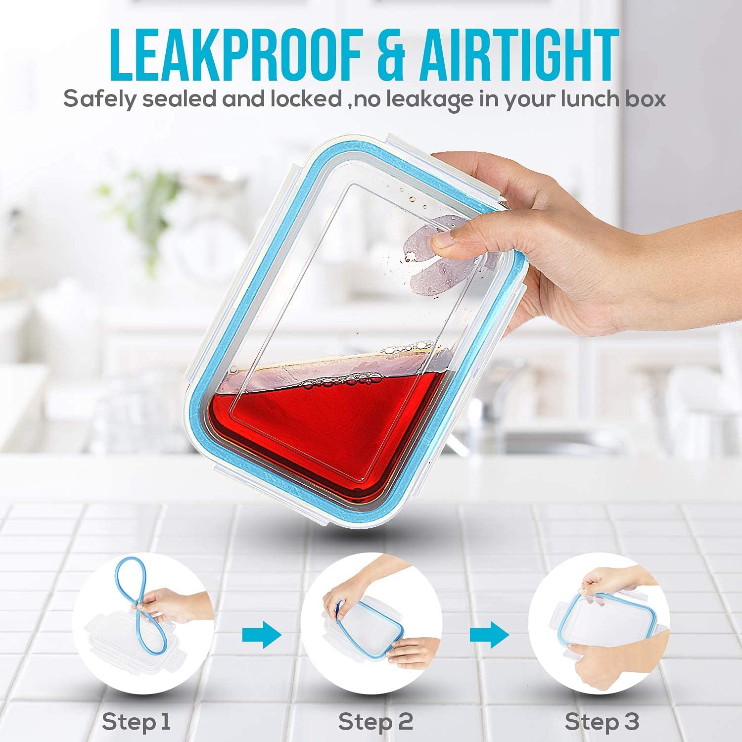 Kichly Set 18 Contenitori in Vetro per Alimenti - immagine 4