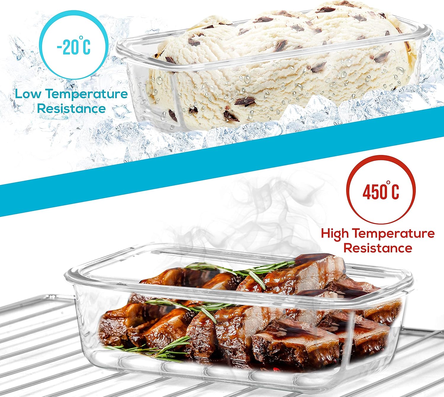 Kichly Set 18 Contenitori in Vetro per Alimenti - immagine 6