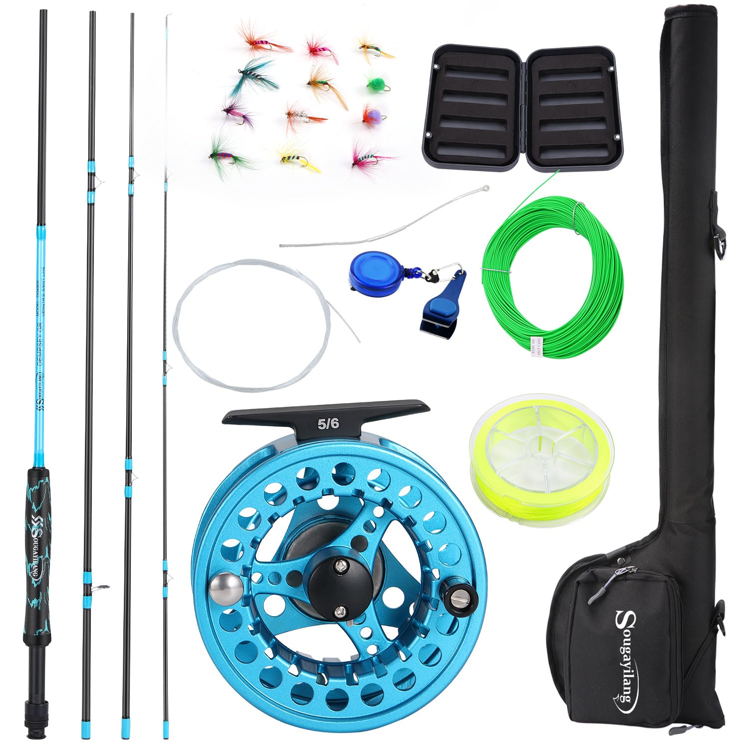 Sougayilang Kit Standard Pesca a Mosca 5/6 Peso 9'