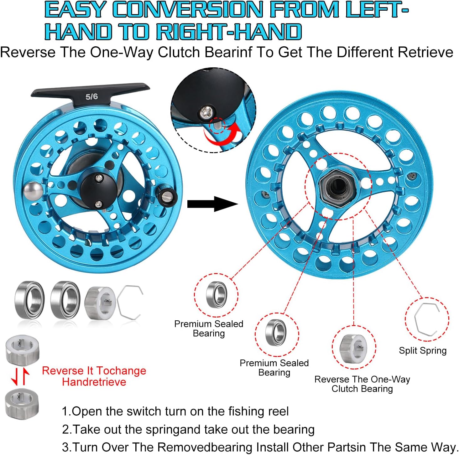 Sougayilang Kit Standard Pesca a Mosca 5/6 Peso 9' - immagine 4