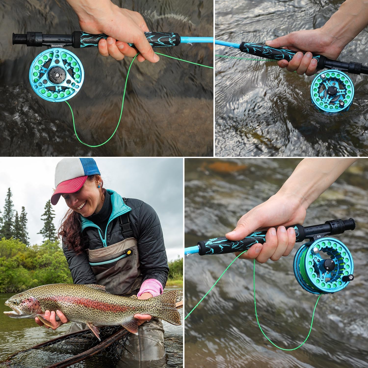 Sougayilang Kit Standard Pesca a Mosca 5/6 Peso 9' - immagine 7