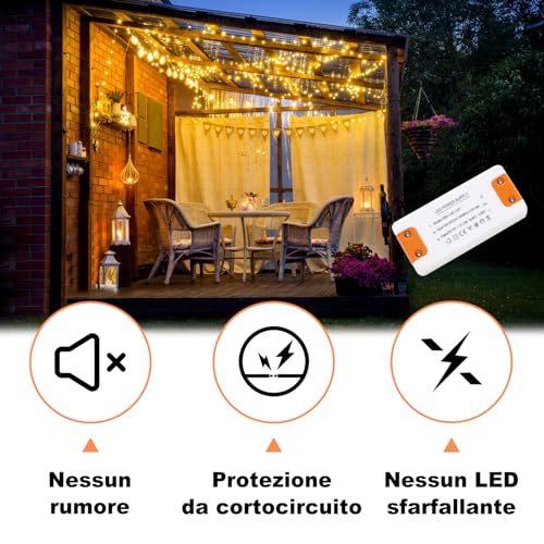 Alimentatore 12V 1A 12W per Strisce e Luci LED - immagine 4