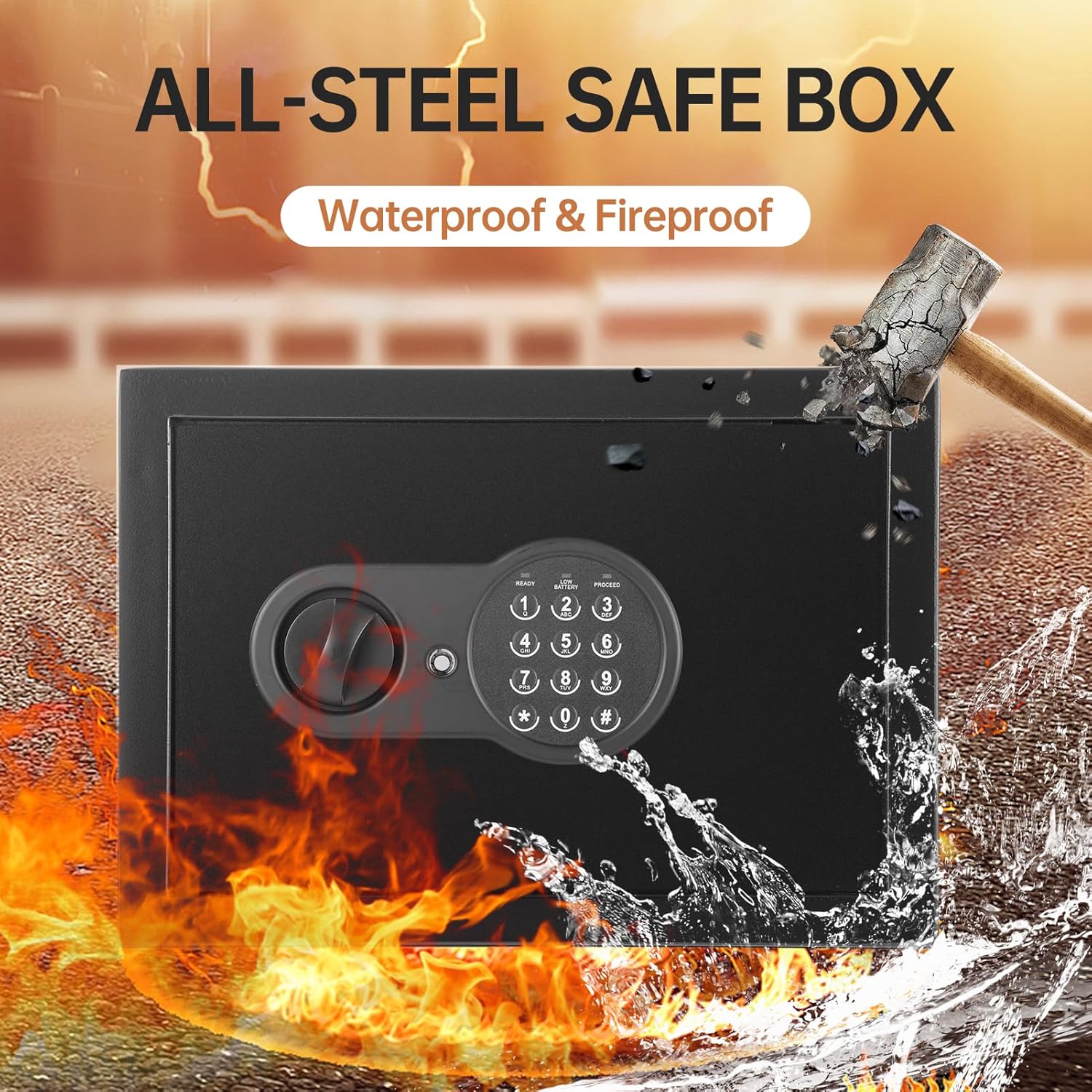 Bisofice Cassaforte Ignifuga e Impermeabile 16.3 L - immagine 3