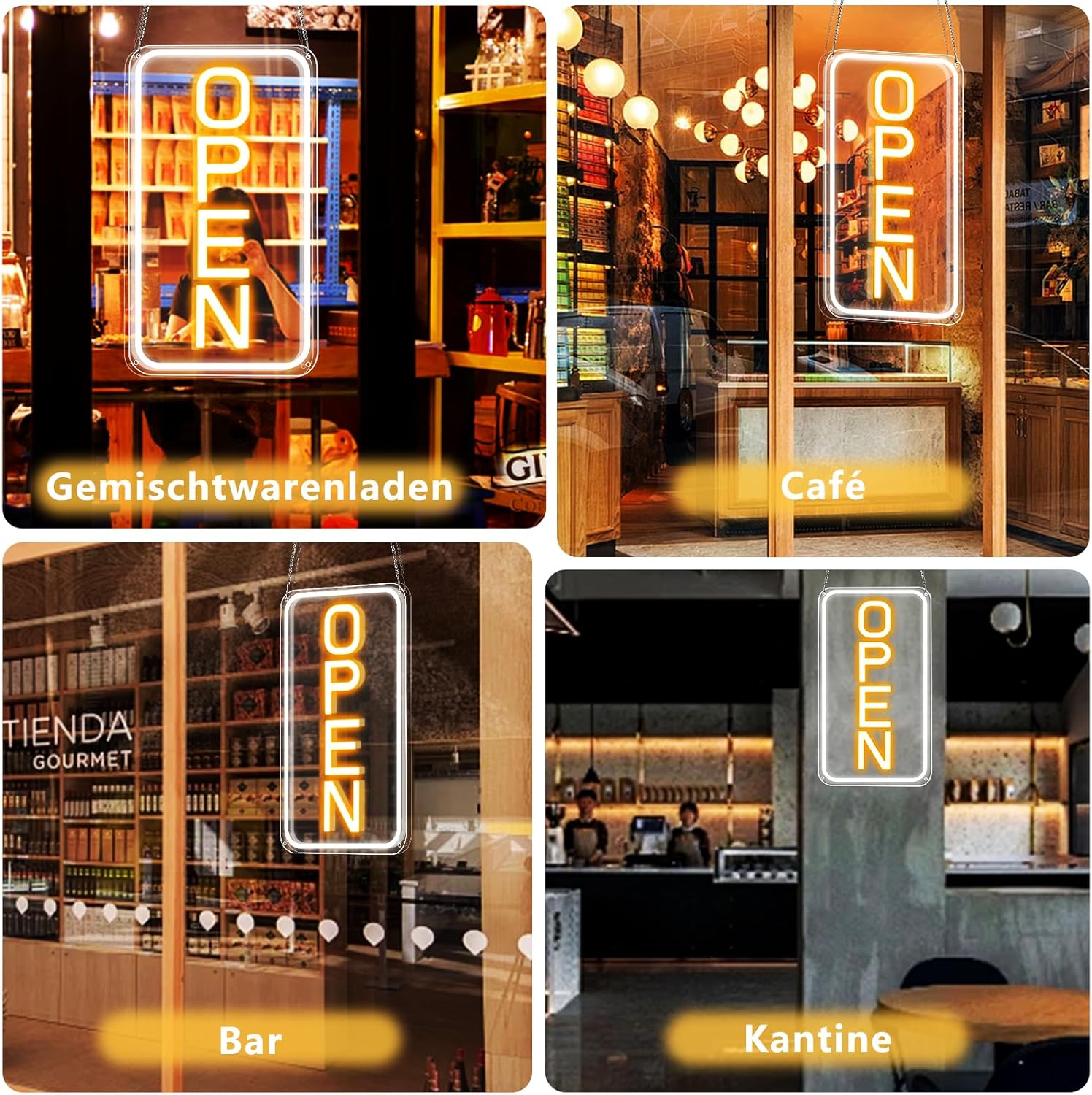 Lightingwill Cartello Open Neon LED 5V USB - immagine 5