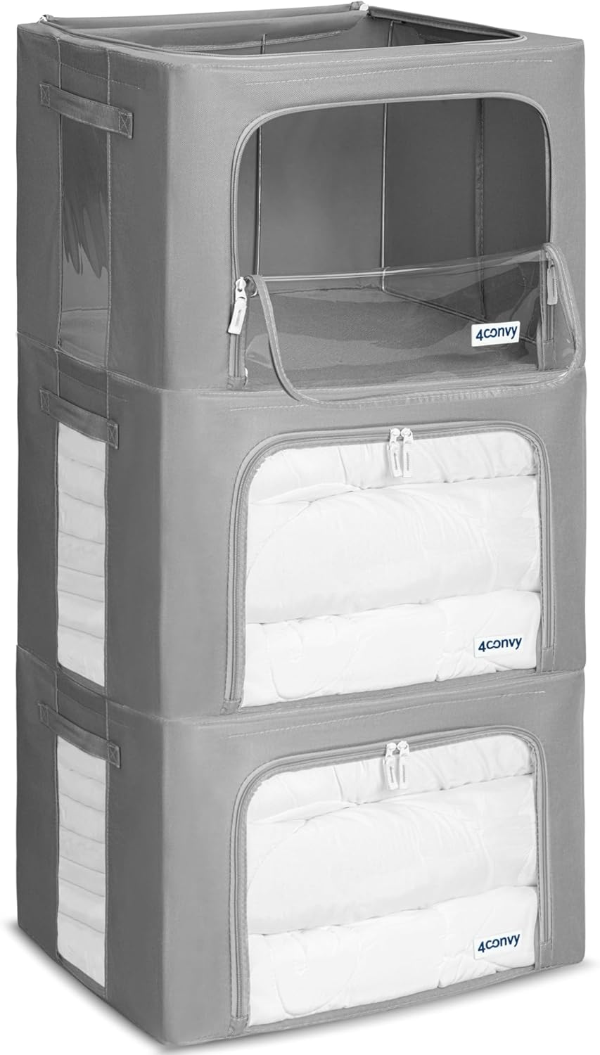 4convy Scatole per Armadio Rigide con Cerniera 3x66L