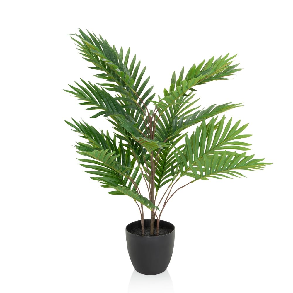 Hjh Office Pianta Artificiale ARECA 70 cm, Verde