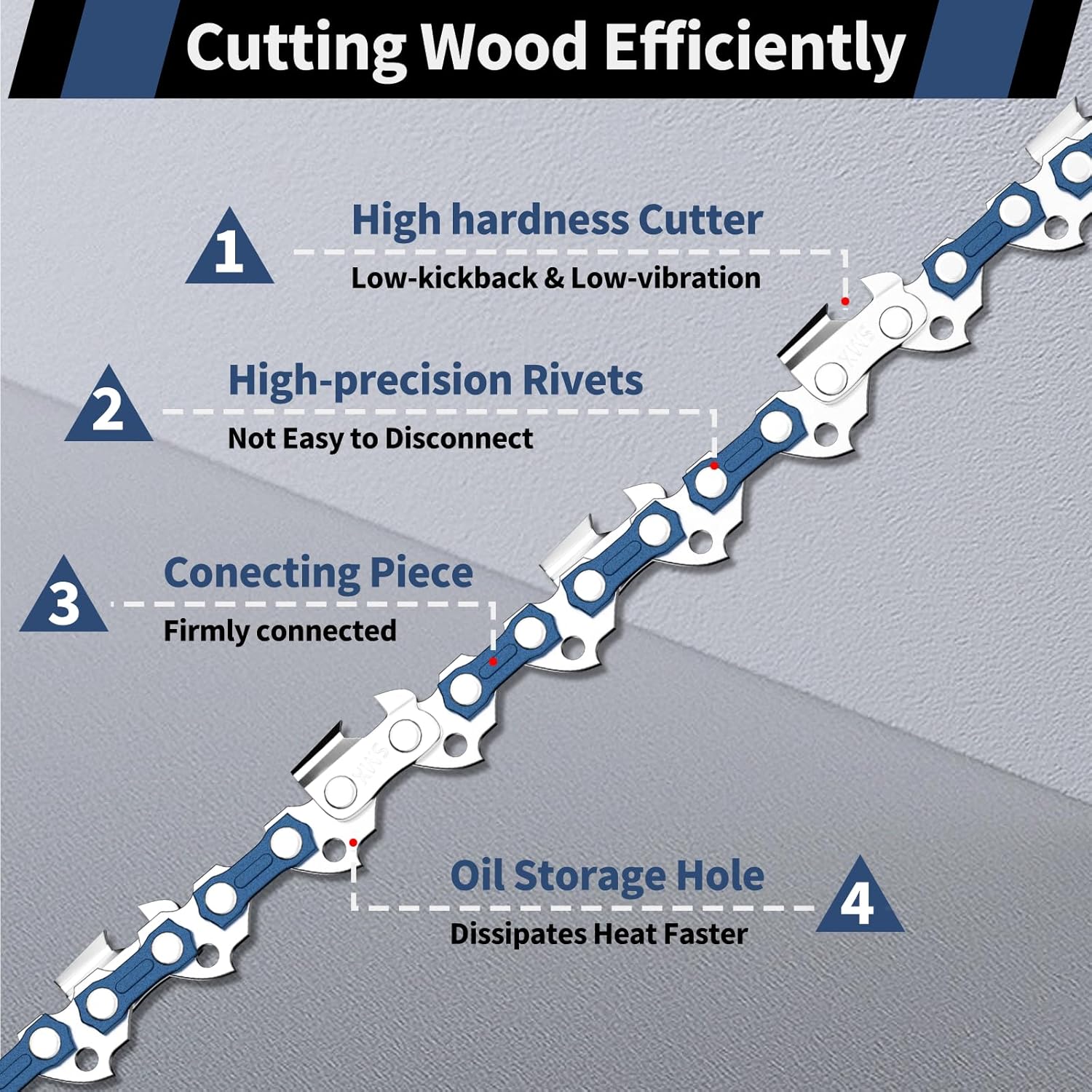 Catena per Motosega 12 Pollici (30cm) - 3 Pezzi - immagine 2