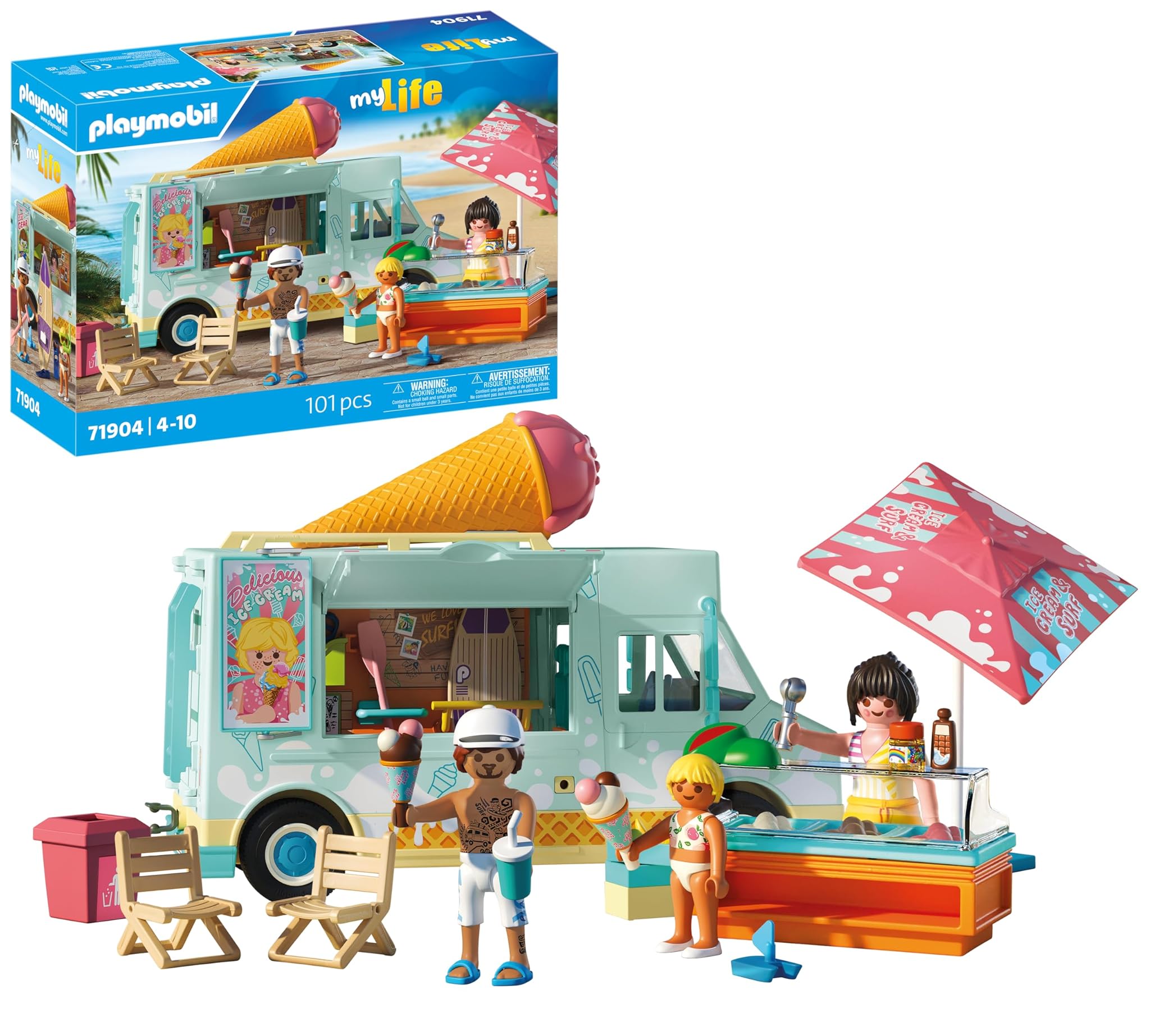 PLAYMOBIL Vacanza sulla Spiaggia - Camion Gelati e Surf