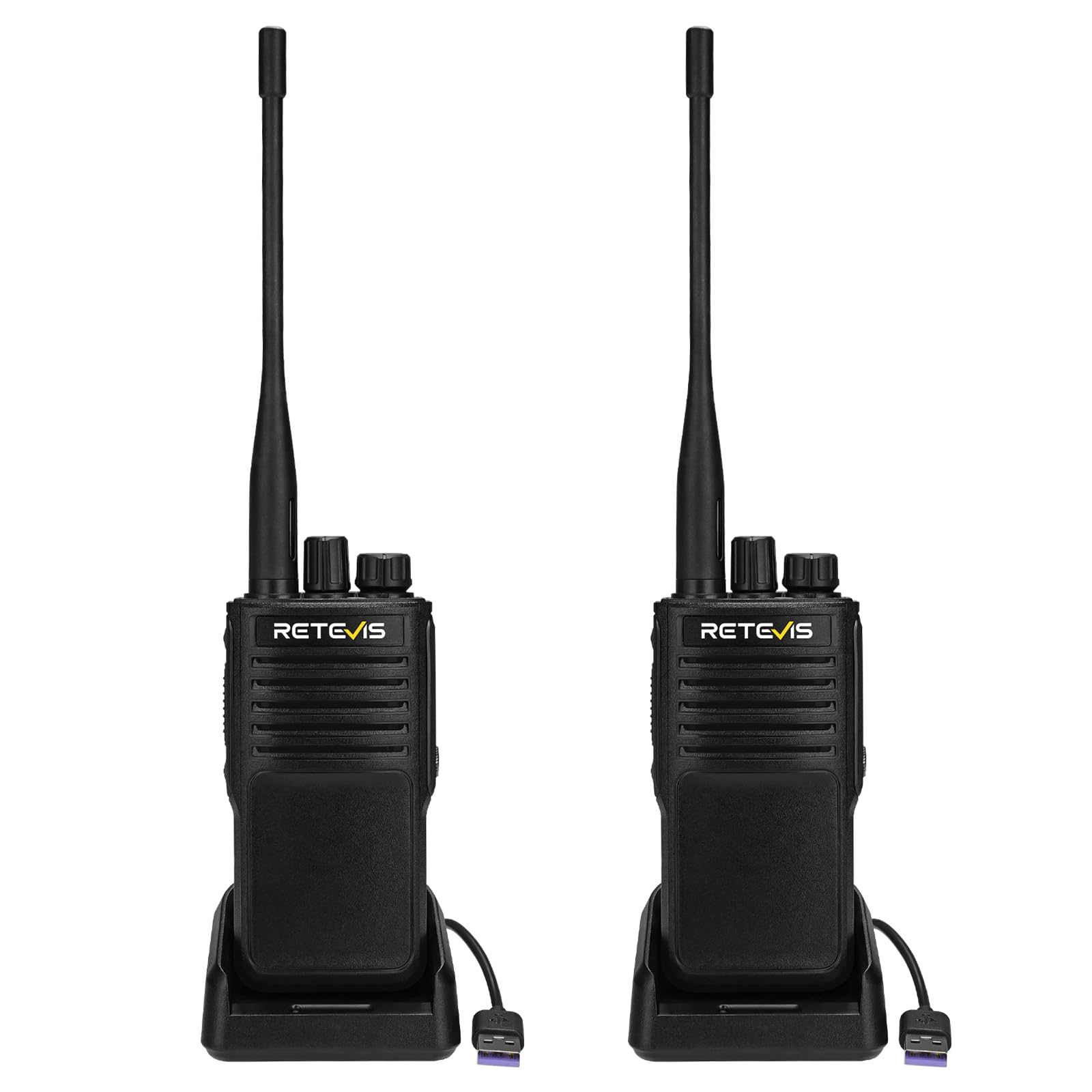 Retevis P62 Walkie Talkie Professionali IP68, Nero (2 Pezzi)