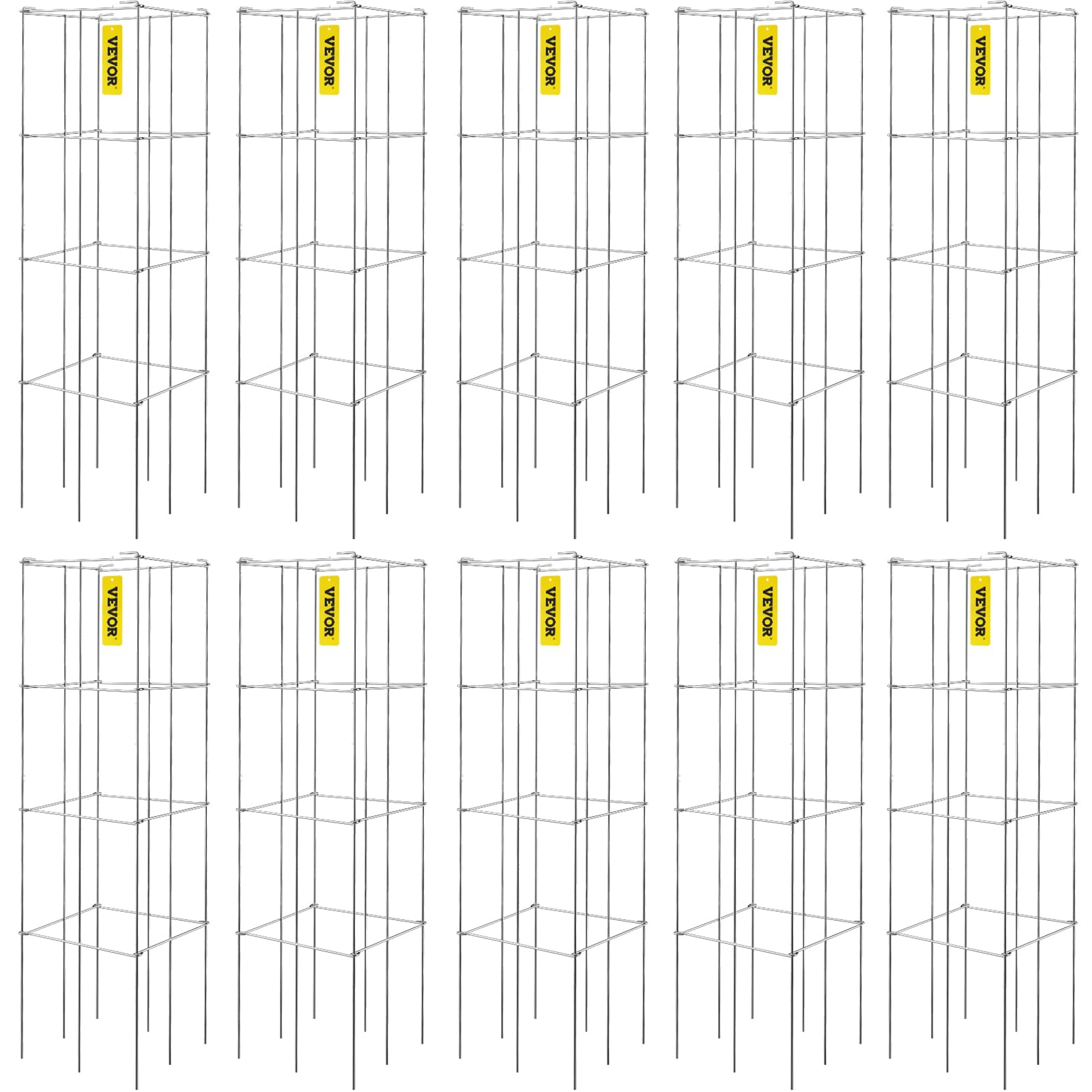 Vevor Gabbie per Pomodoro Quadrate 30x30x117 cm (Set 10)