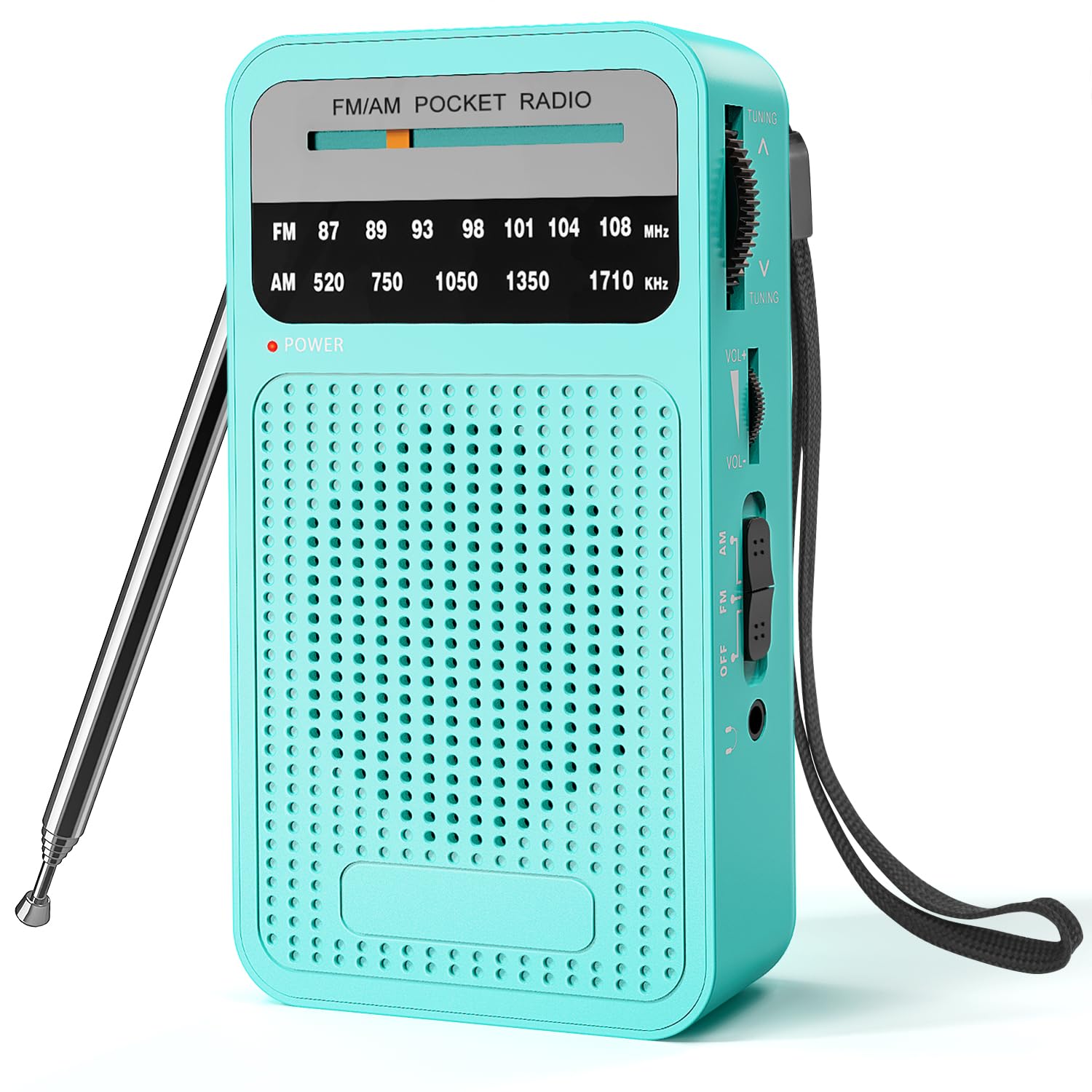 Tendak Radio Portatile, Radiolina Portatile FM/AM, Radiolina Tascabile con Eccellente Ricezione, Qualità Audio Superiore, Facile da Usare, Jack per Cuffie