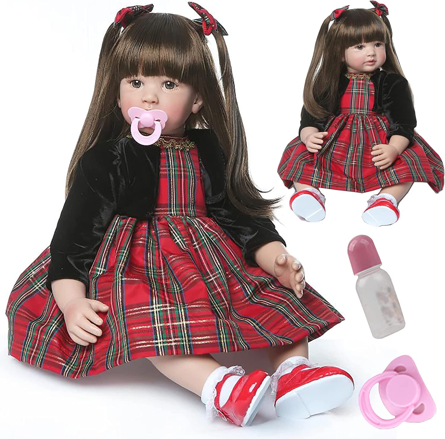 ZIYIUI Grande 24 Pollici 60cm - Bambola Neonato Realistica