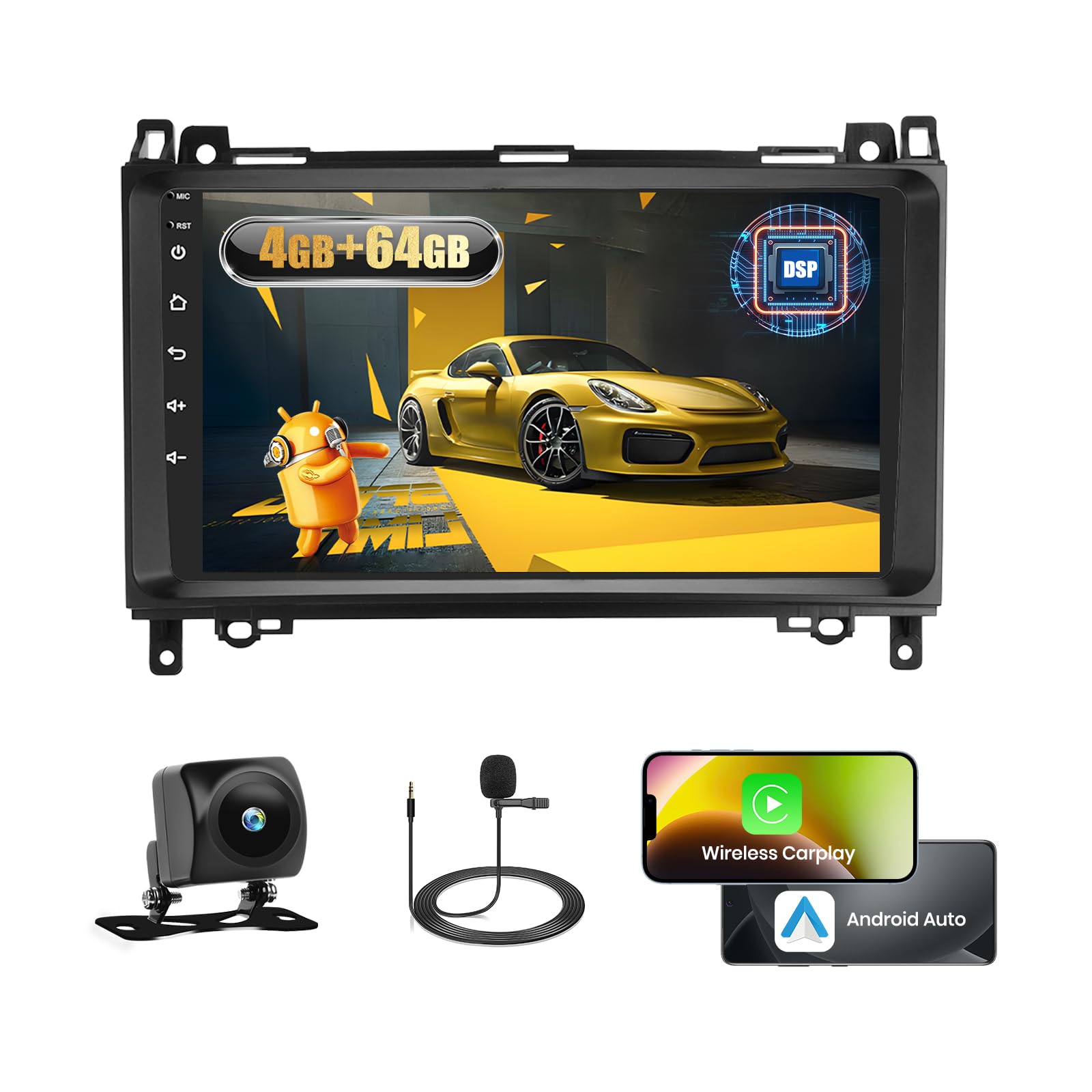 Autoradio Android 9'' per Mercedes Benz W169 W245 W639