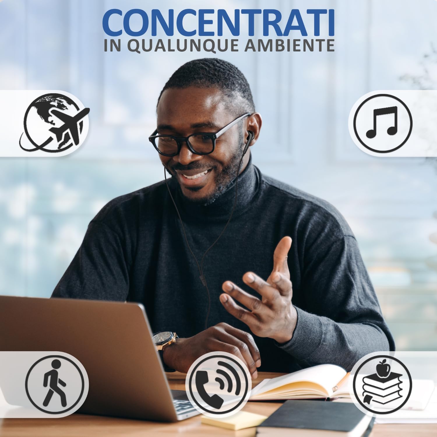 Ludos FEROX Auricolari In-Ear con Filo e Microfono, Nero - immagine 7