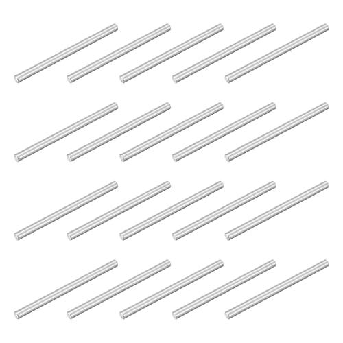 QUARKZMAN 20pz Spina Centraggio Perni 304 Acciaio Inossidabile M3 x 45mm Cilindrica Perno Supporto Mensole Perno Parallelo per Produzione Meccanica Industria Installazione Mobili, Argento