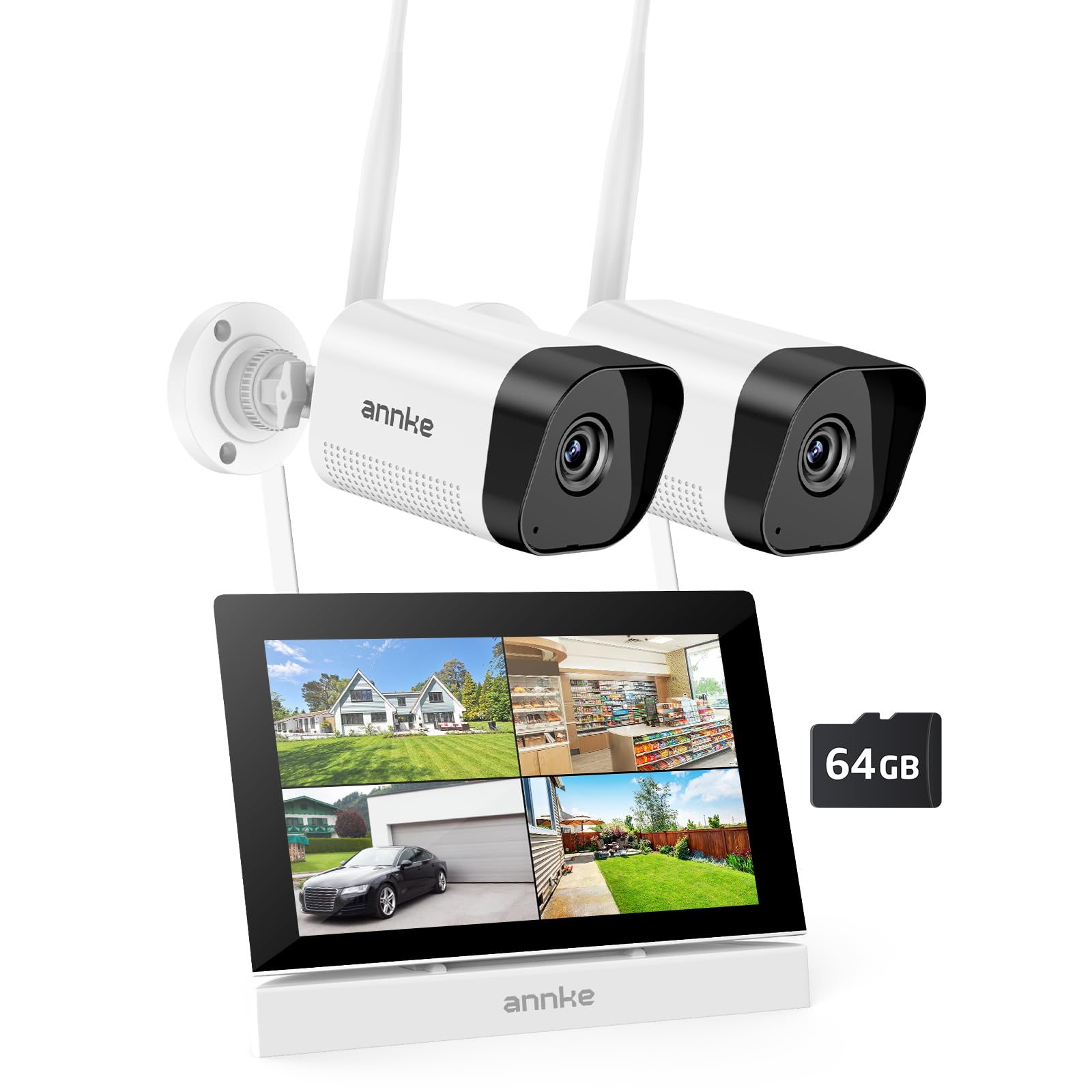 Annke Set Telecamera Sorveglianza 5MP con Monitor Touch 7"