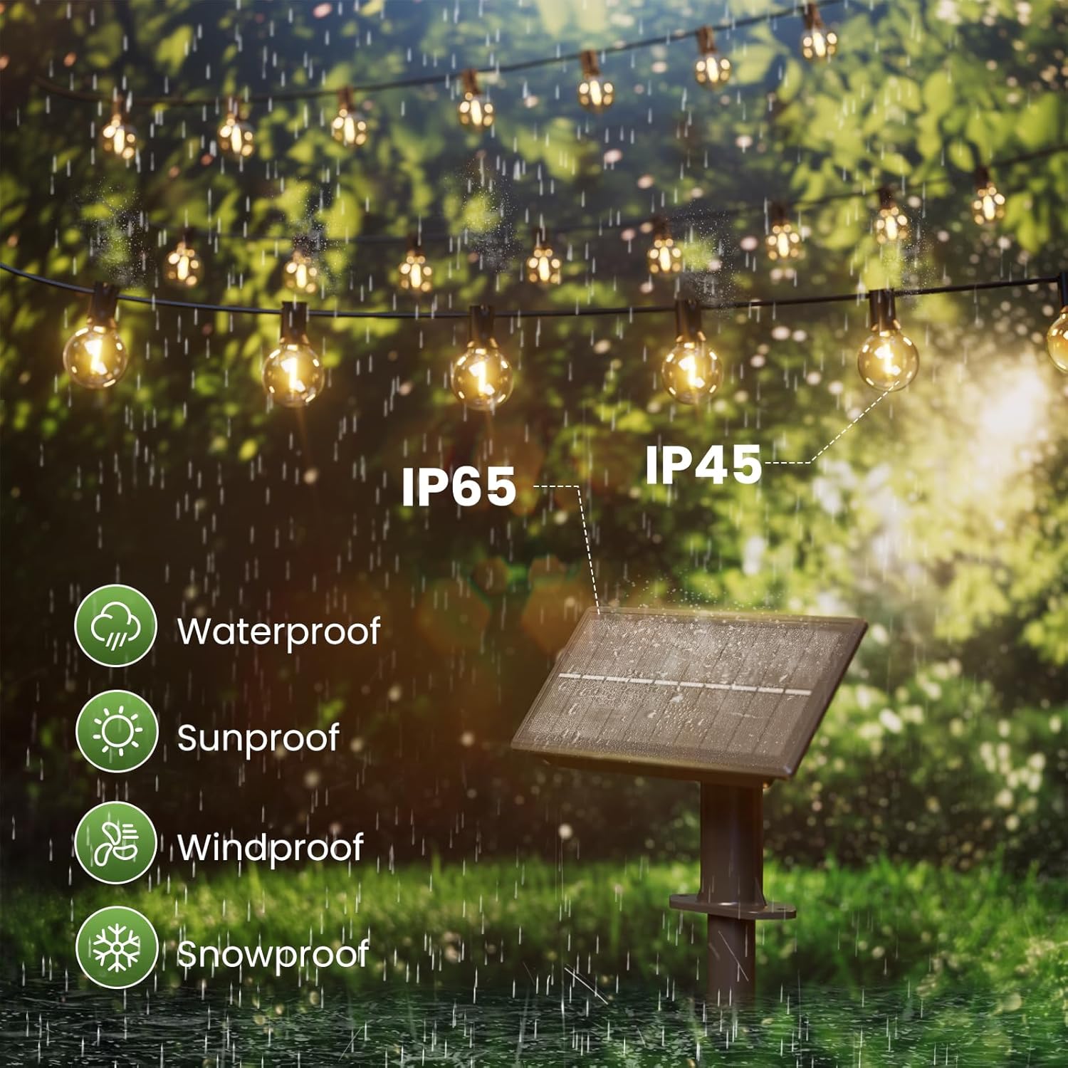 Yuusei Catena Luminosa Esterno Solare 15M IP65 - immagine 4