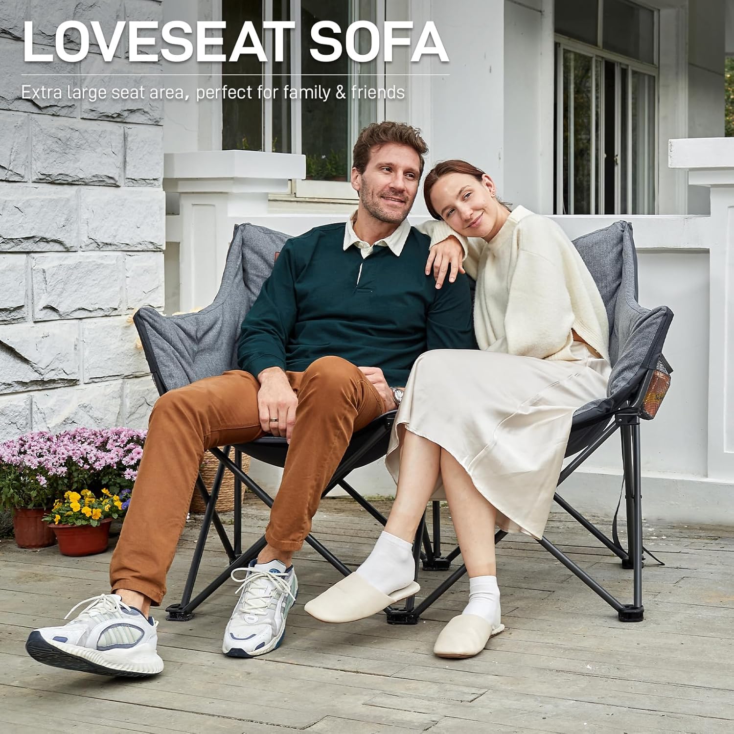 Ever Advanced Sedia da Campeggio Pieghevole per 2 Persone - immagine 4