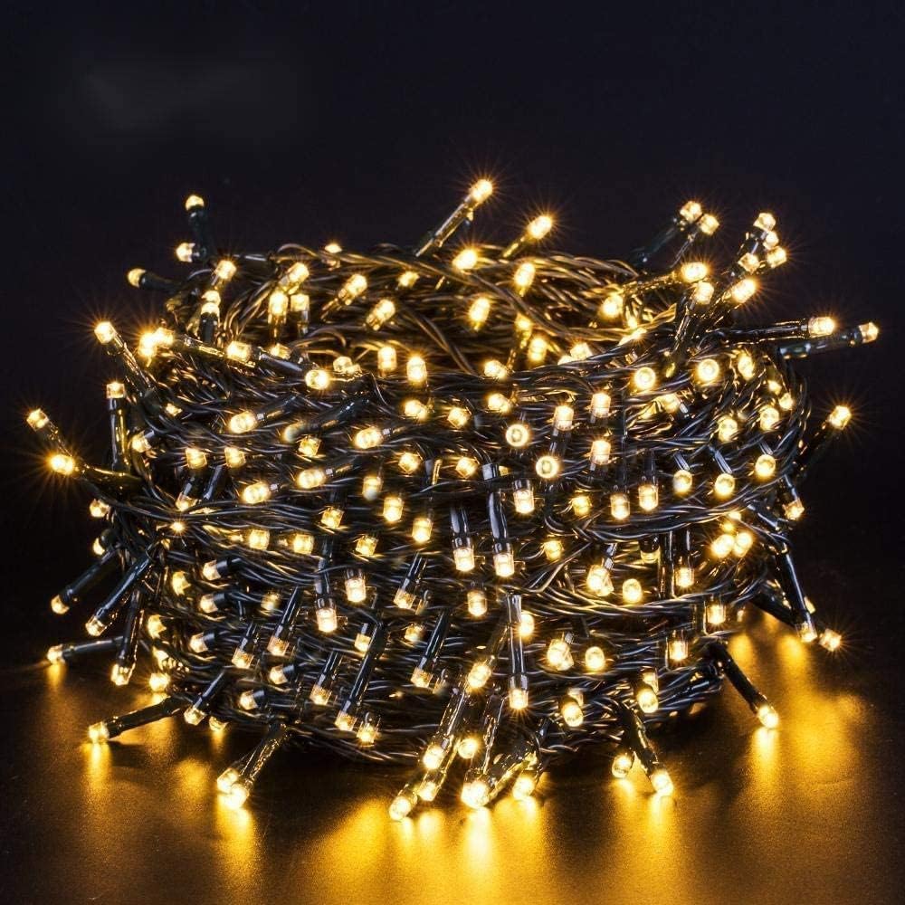 Quntis Luci di Natale Esterno Batteria 40M 300 LED