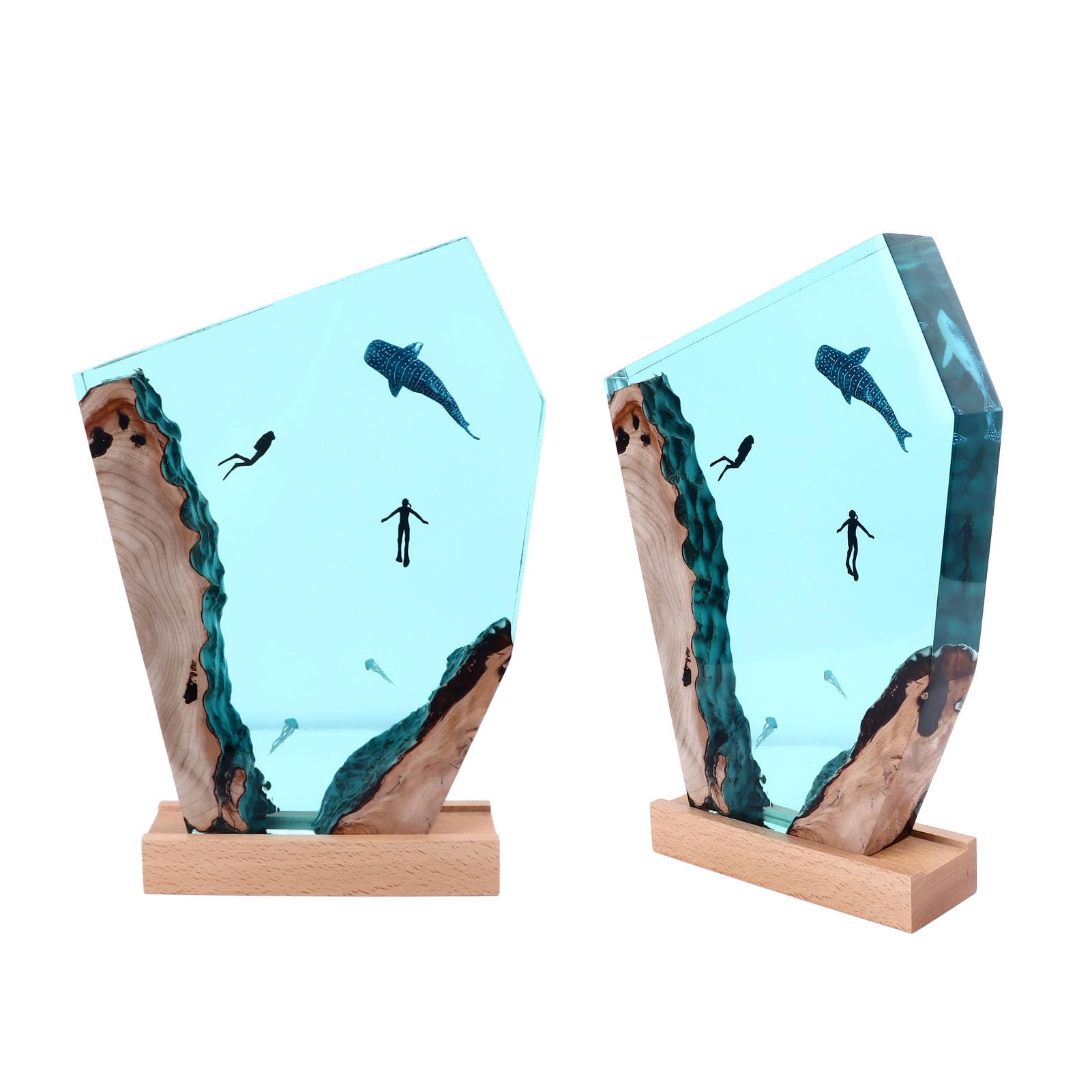 Lampada da Comodino in Resina Epossidica - Oceano Diver