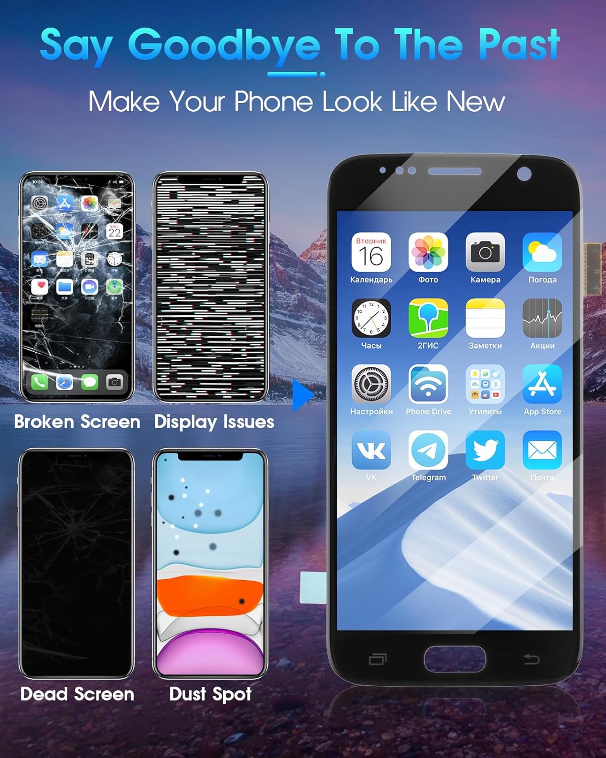 ARSSLY OLED LCD per Samsung Galaxy S7 G930 - Display Digitizer - immagine 5