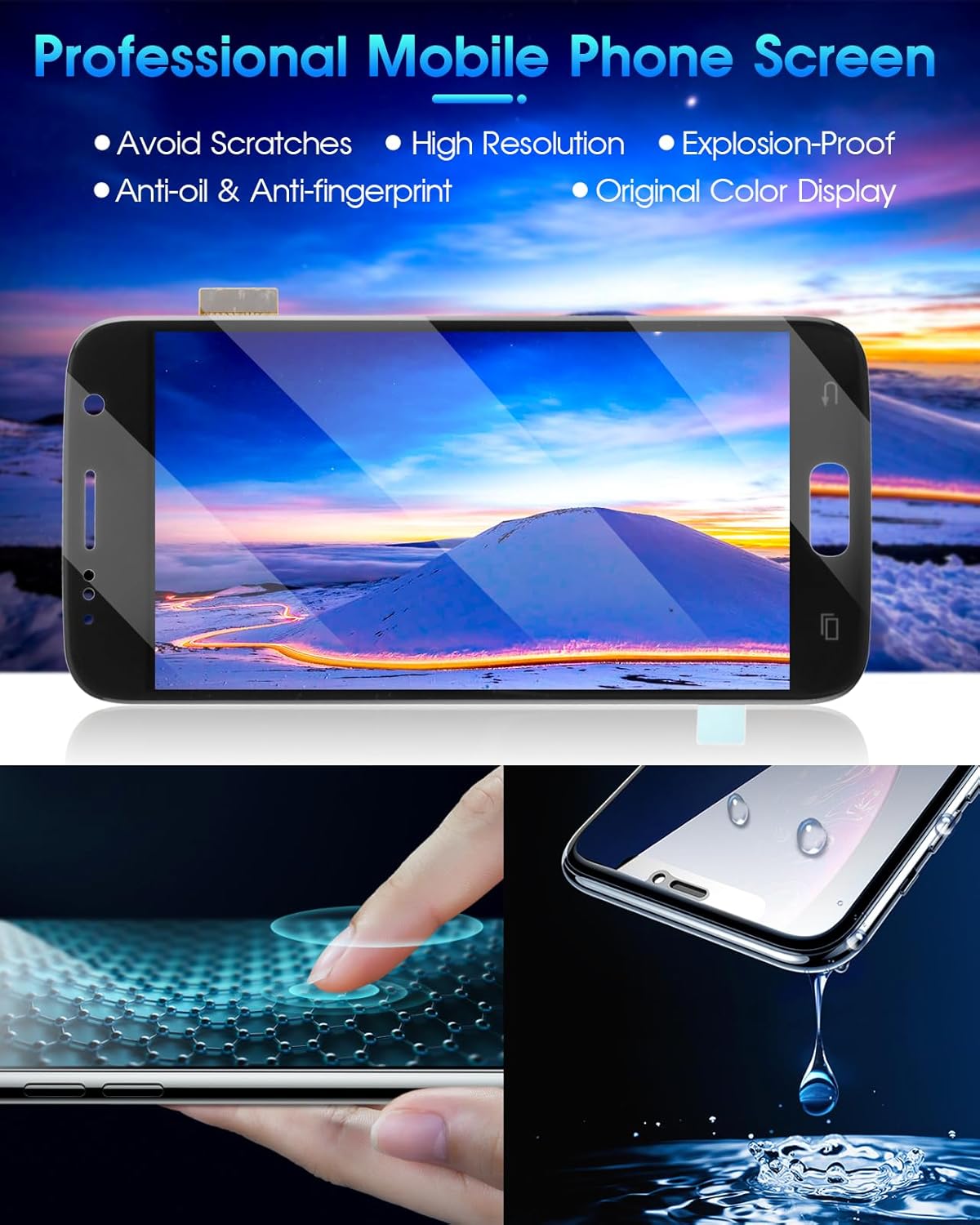 ARSSLY OLED LCD per Samsung Galaxy S7 G930 - Display Digitizer - immagine 6