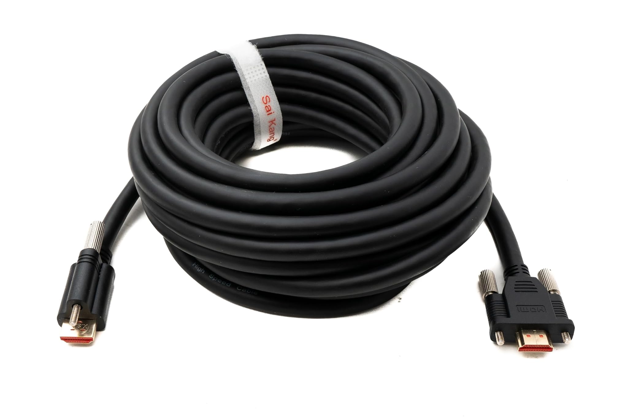 System-S Cavo HDMI 2.0 8 m tipo A maschio adattatore avvitabile in nero
