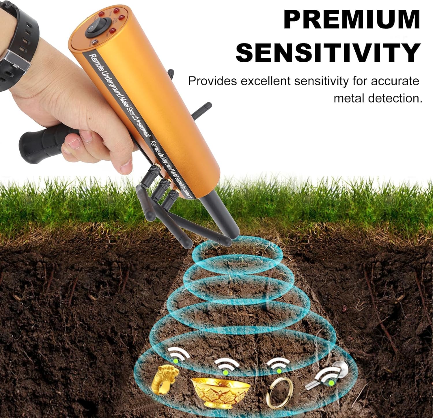 Pinpointer Rilevatore Metallico 30M, Range 1200m - immagine 4