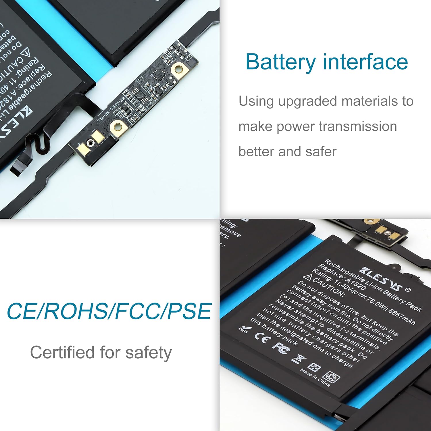 Blesys Batteria A1707 A1820 per MacBook Pro 15" - immagine 4