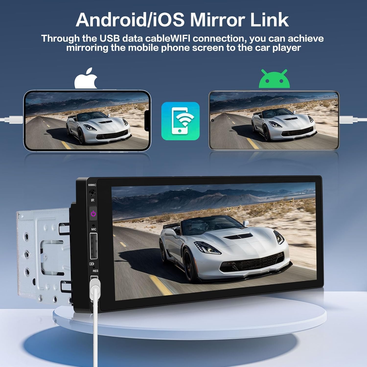 Inefala Autoradio Bluetooth 1 Din con Wireless Carplay - immagine 3