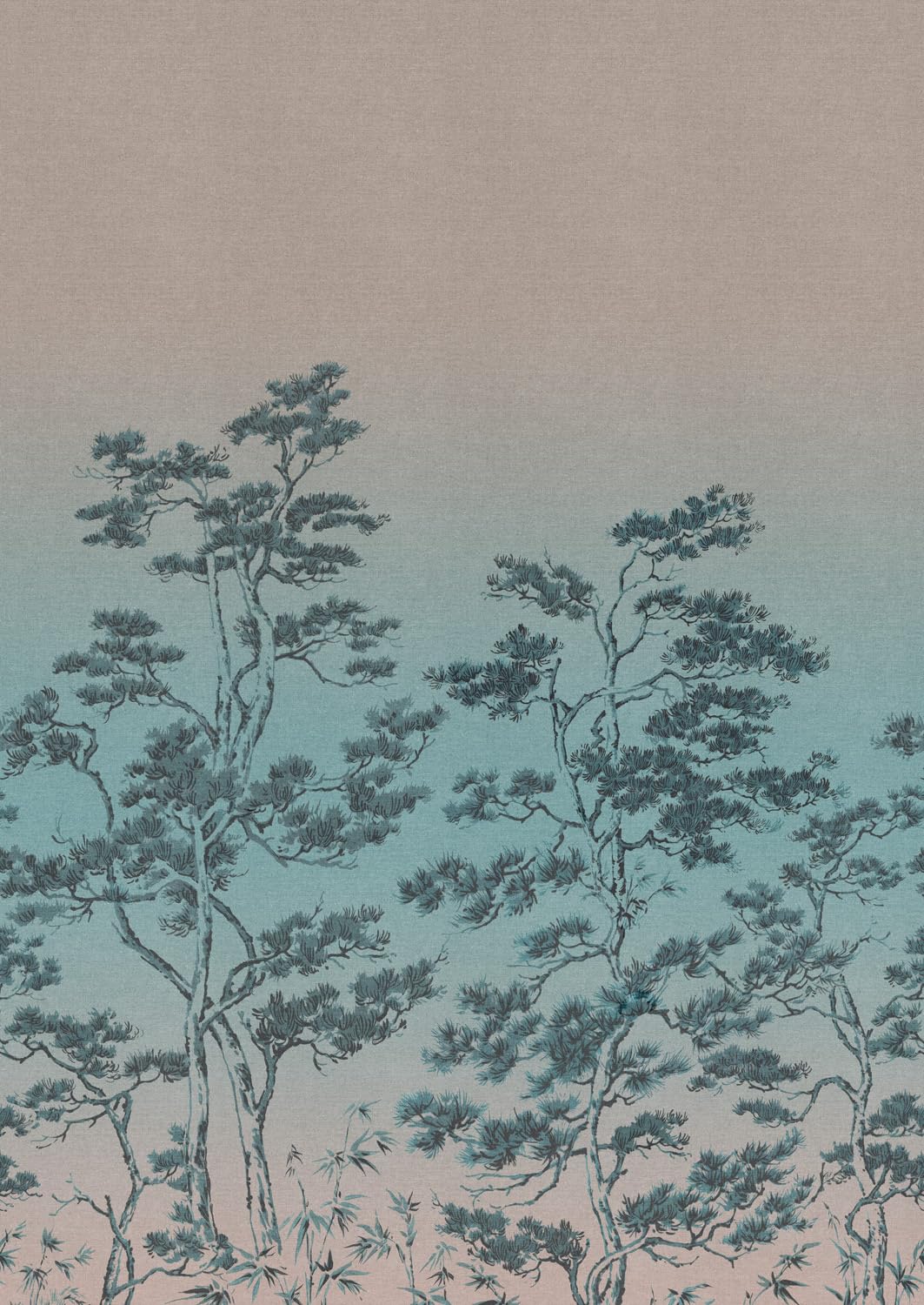 Rasch Wallpaper 360721 - Carta da Parati Alberi Verde e Marrone