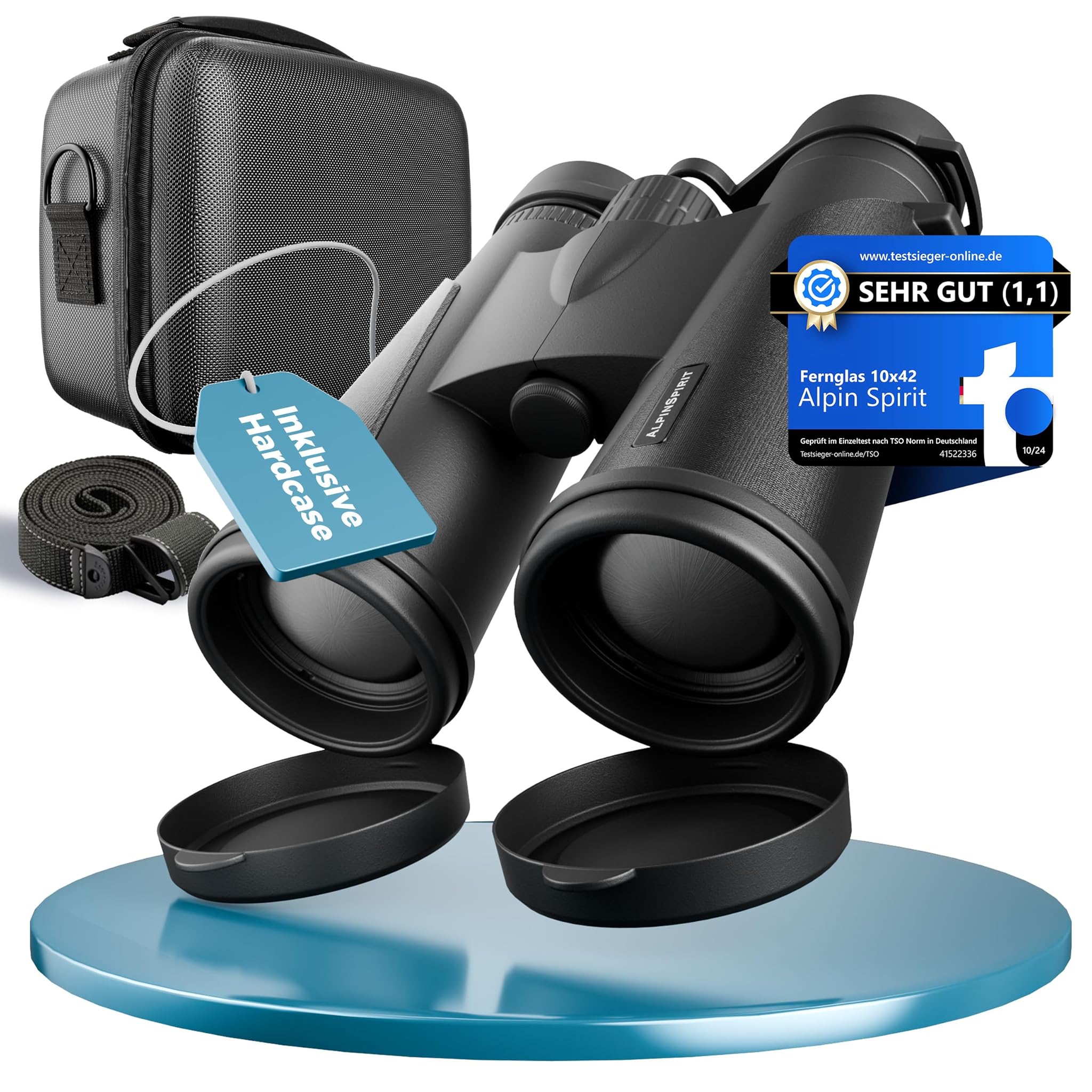 Alpinspirit© Binocolo 10x42 Impermeabile FMC+BAK4